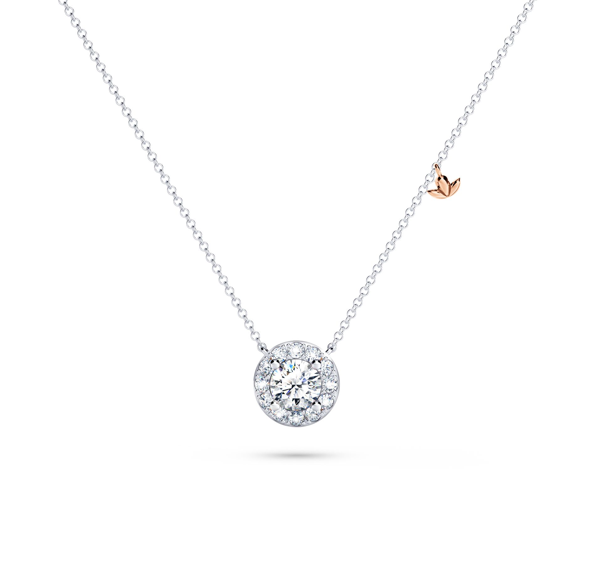 Angel Halo Diamond Necklace - Small