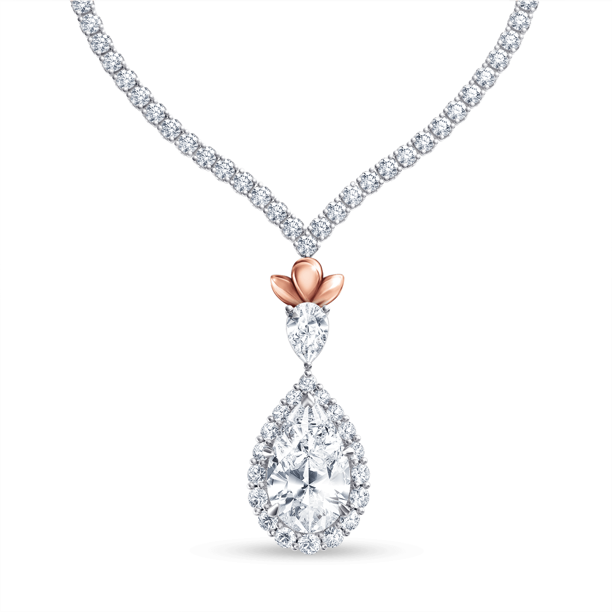 Original Angel Halo Diamond Necklace - Premier