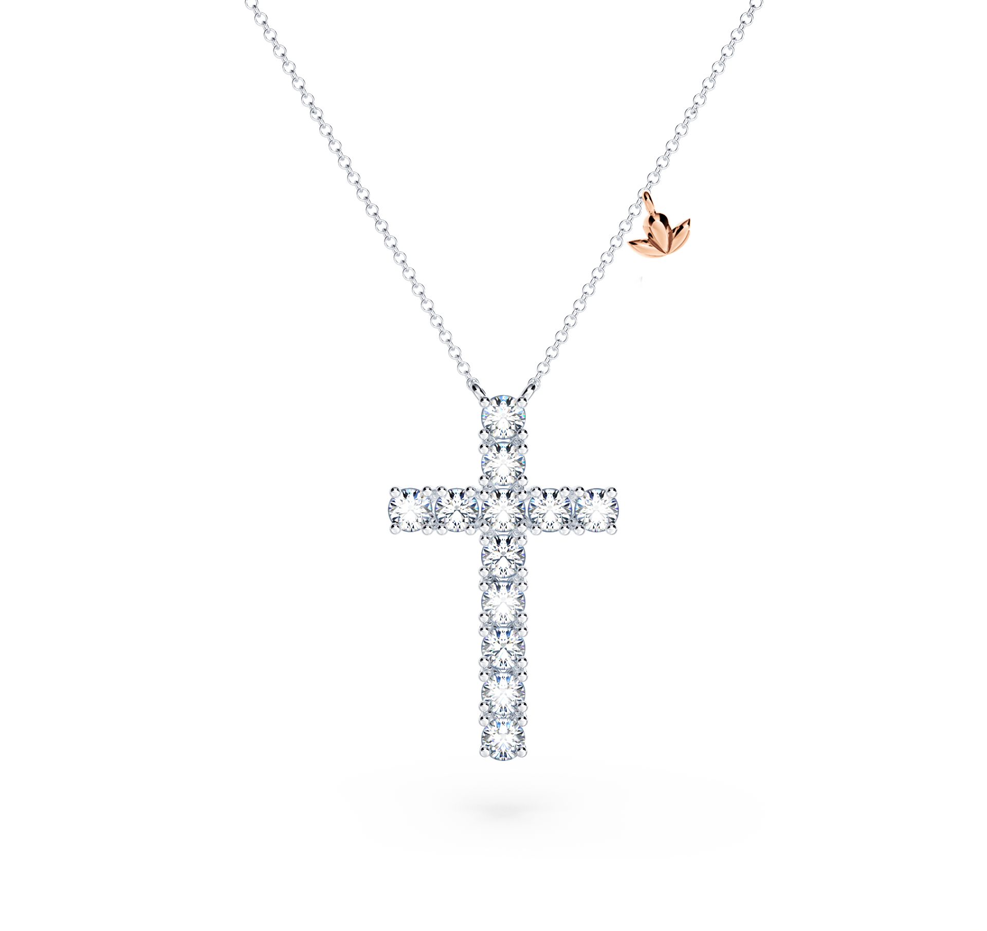 Womens Cross Diamond Necklace - Grand | White Gold – BROWNS