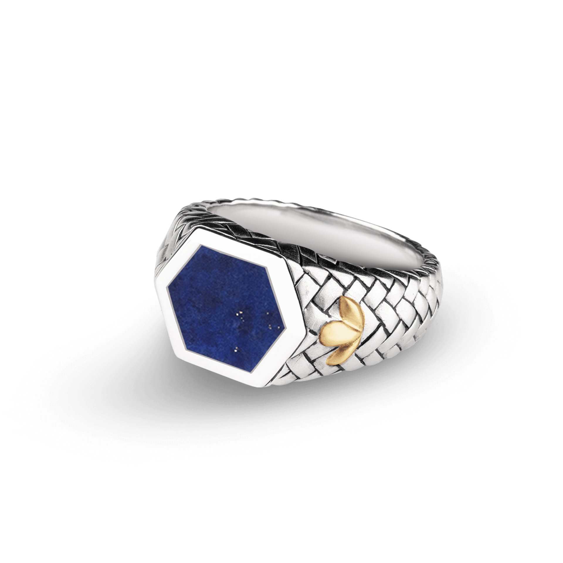 Mens Tapestry Blue Lapis Lazuli Ring | Silver – BROWNS