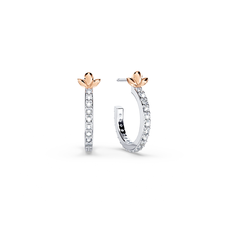 Diamond Hoop Earrings - Small