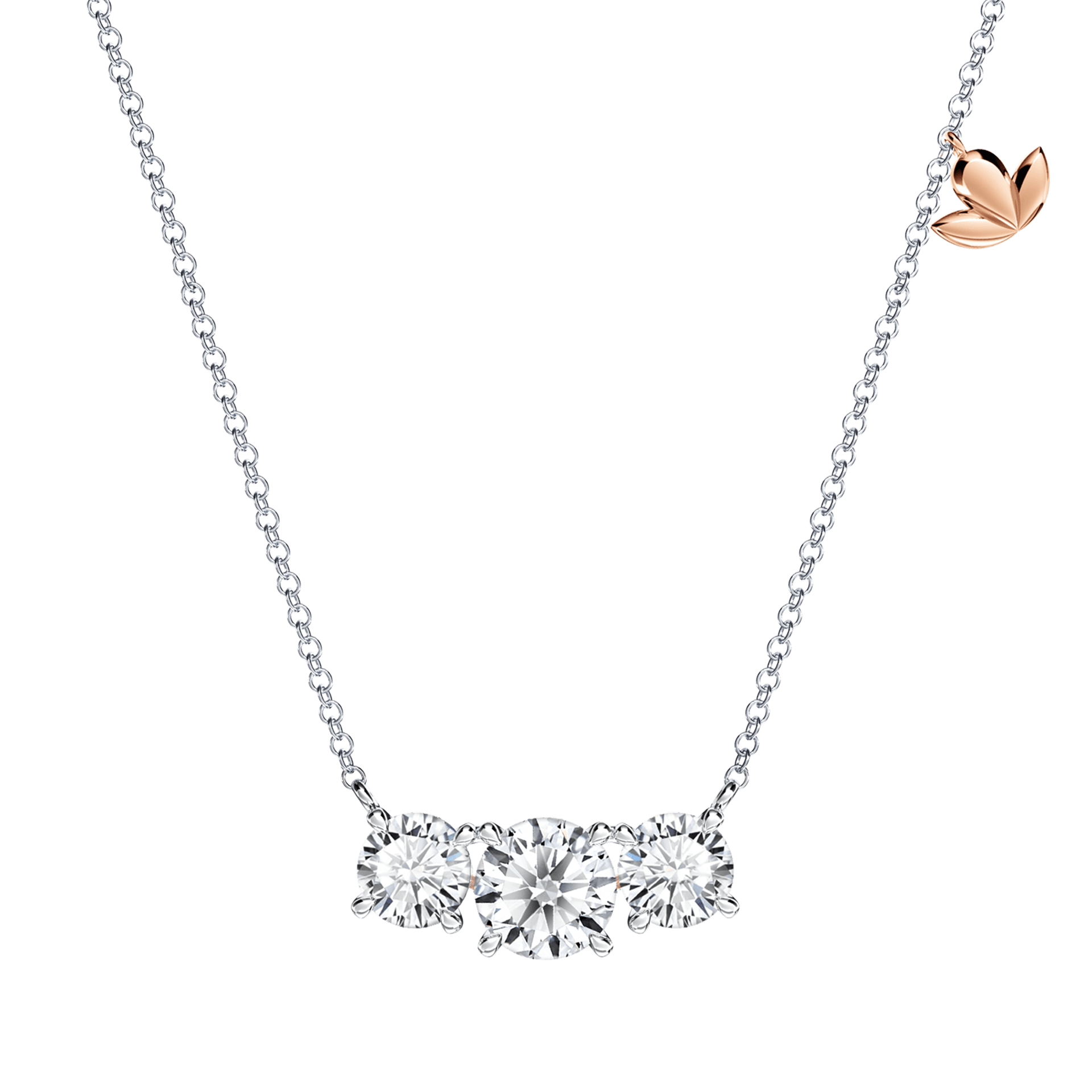 Protea Trilogy Diamond Necklace - Large