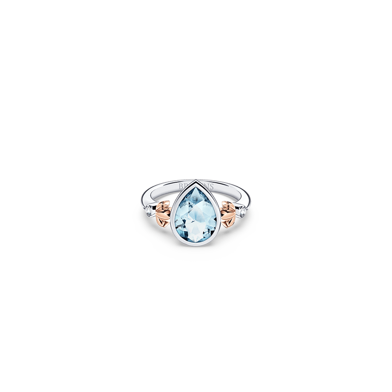 My First Angel Blue Topaz and Diamond Ring