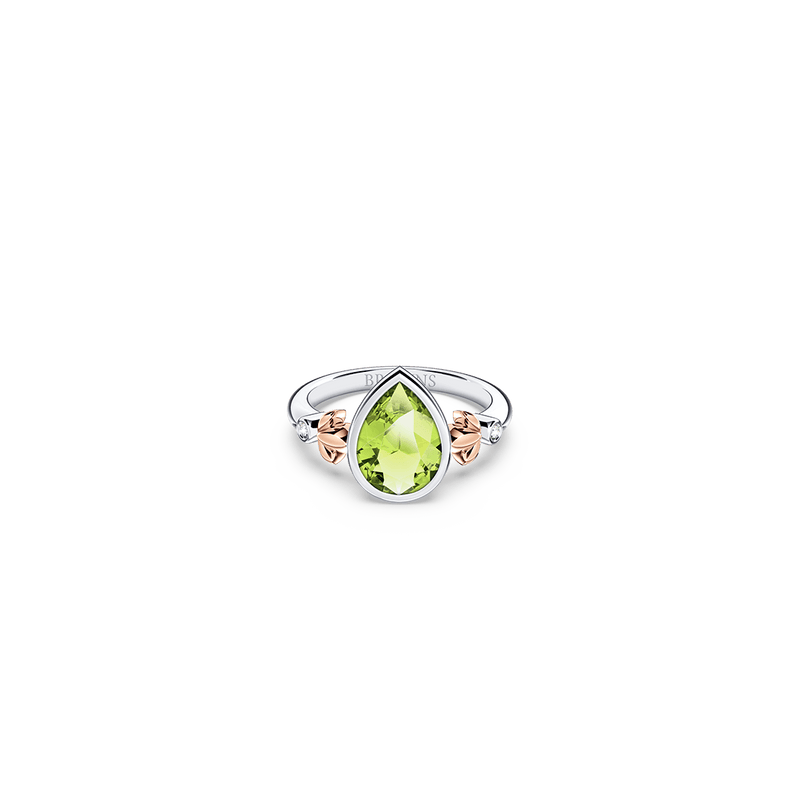 My First Angel Peridot and Diamond Ring