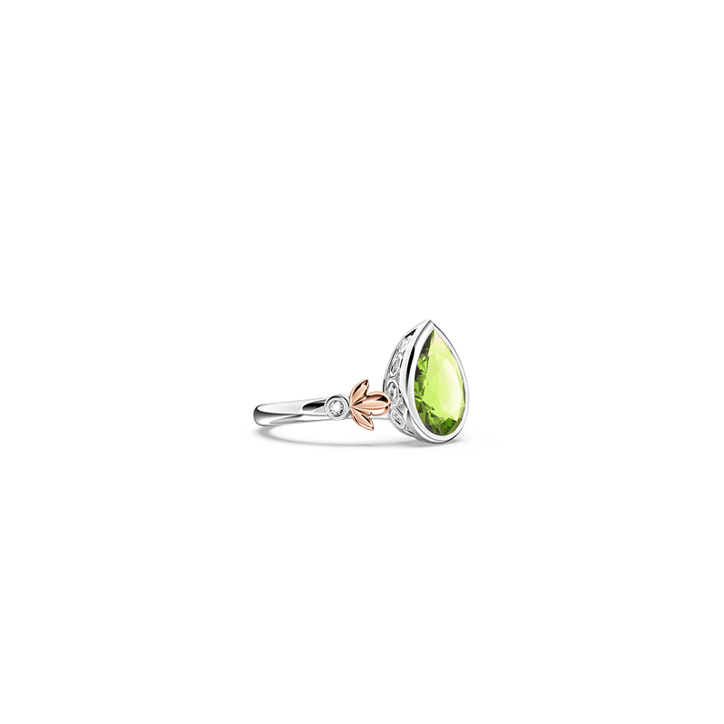 My First Angel Peridot and Diamond Ring