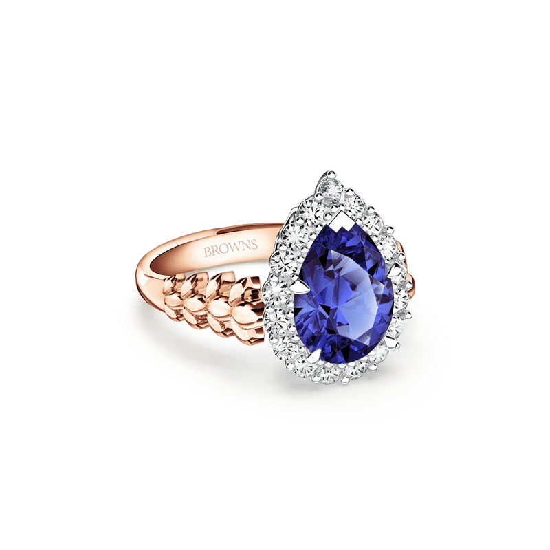 Original Angel Royal Tanzanite and Diamond Ring