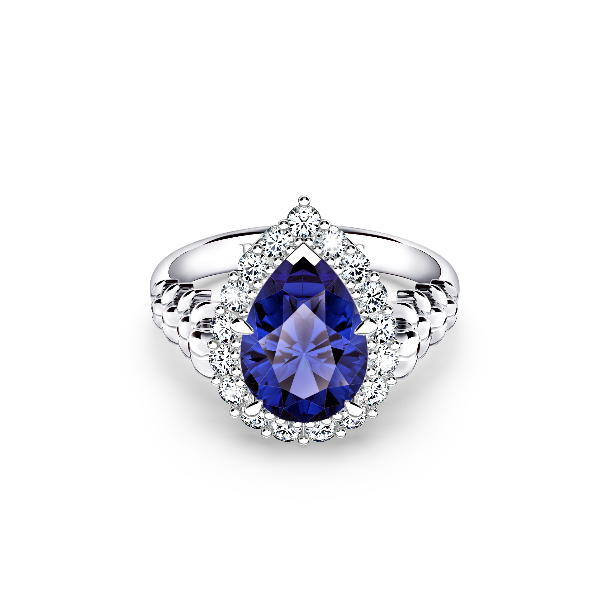Original Angel Royal Tanzanite and Diamond Ring