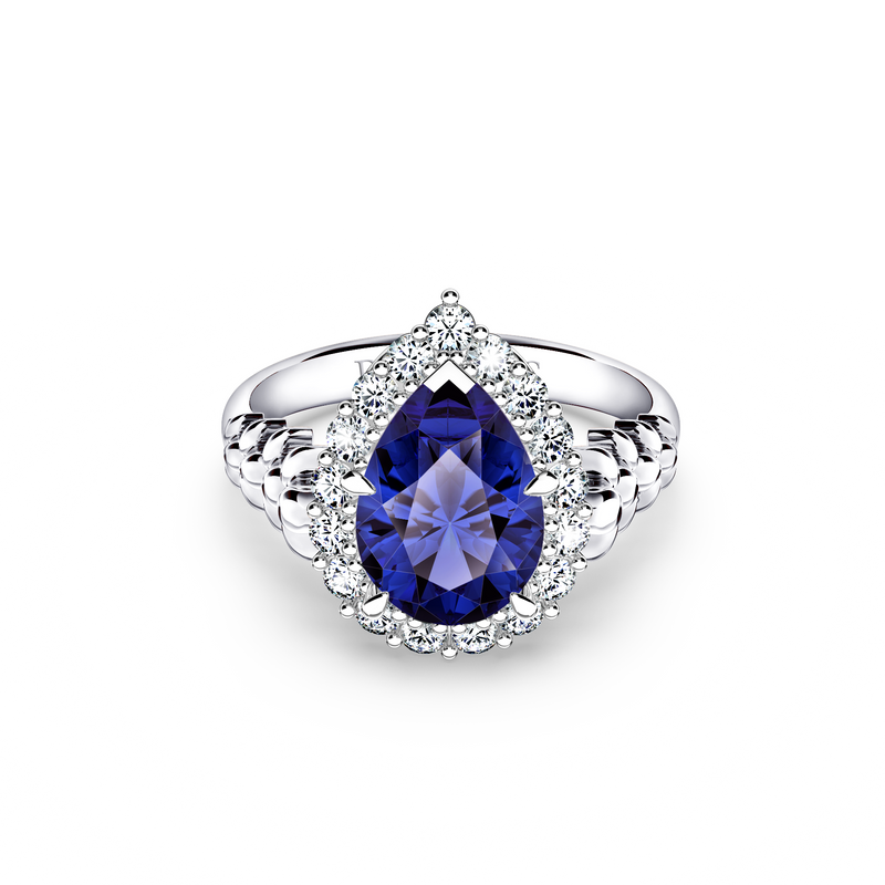 Original Angel Royal Tanzanite and Diamond Ring