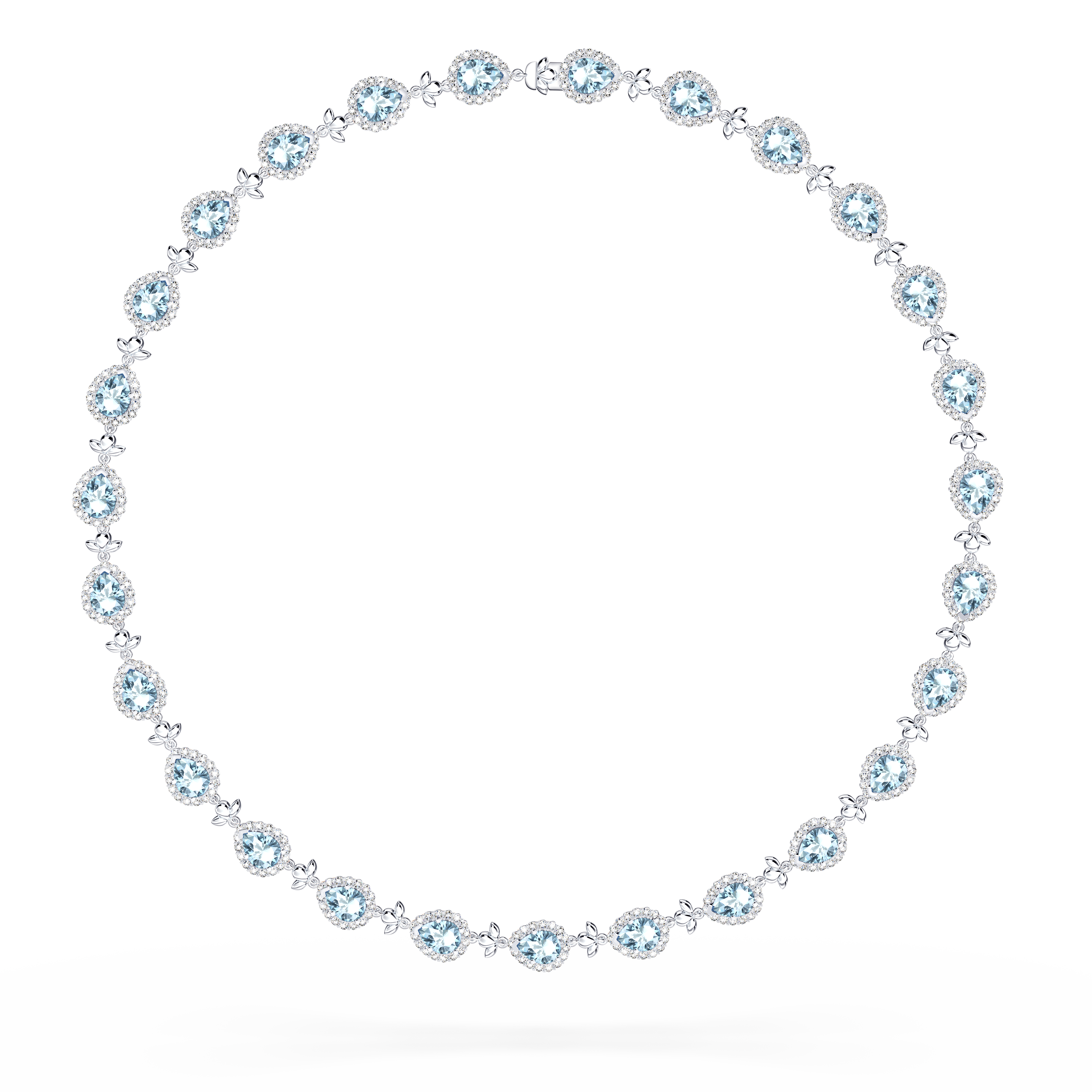 Original Angel Aquamarine and Diamond Garland Necklace