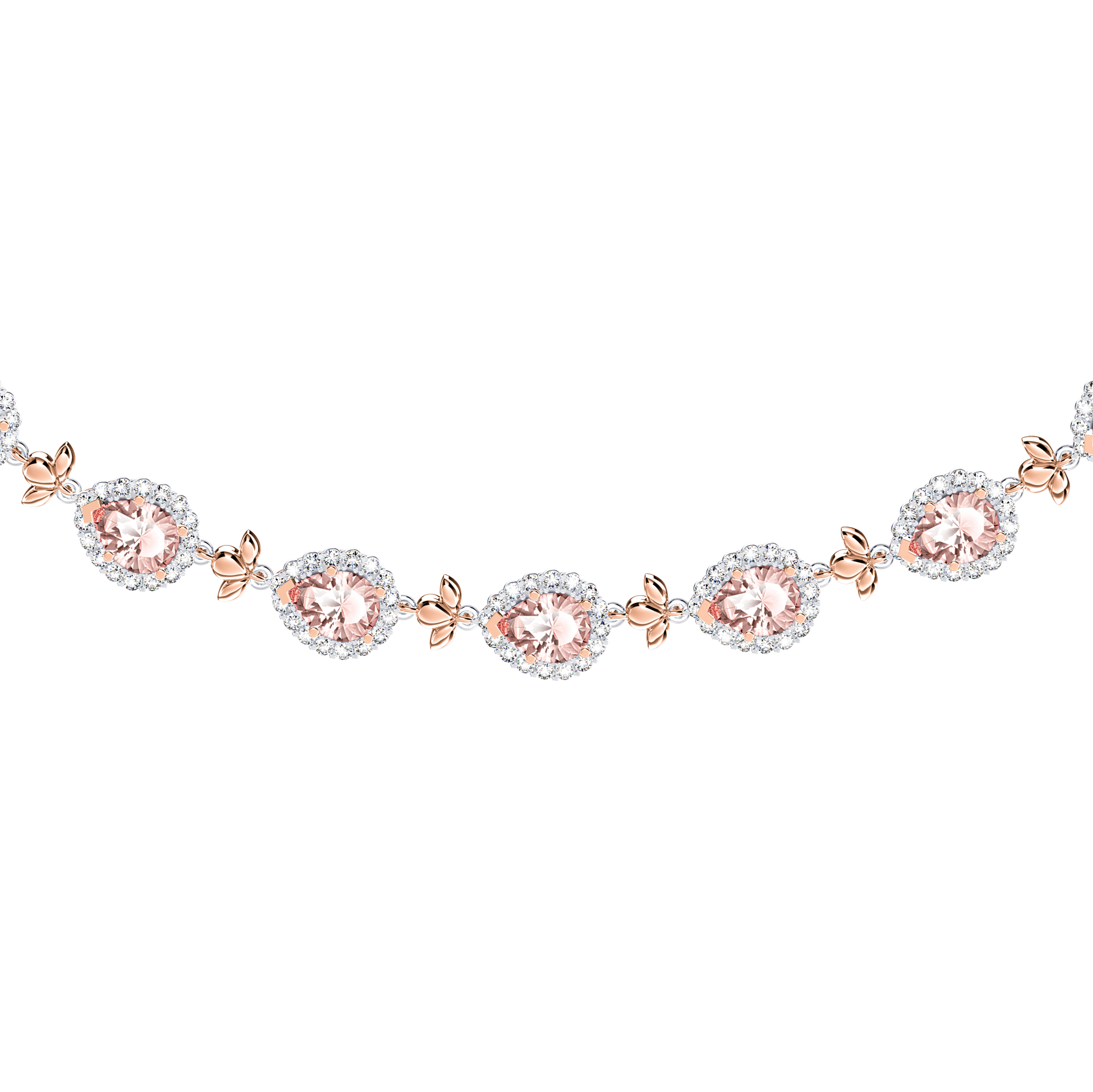 Original Angel Morganite and Diamond Garland Necklace