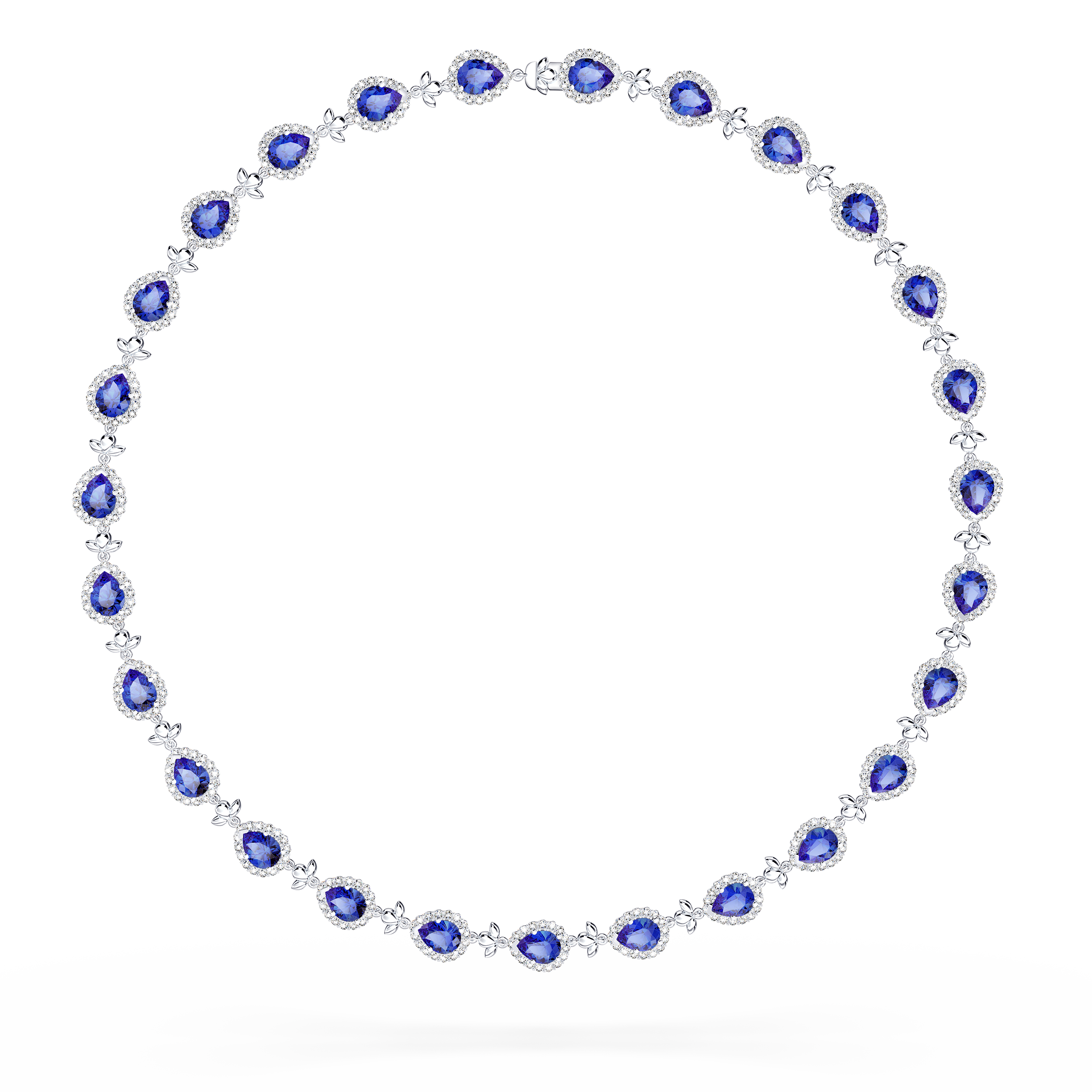 Original Angel Royal Tanzanite and Diamond Garland Necklace