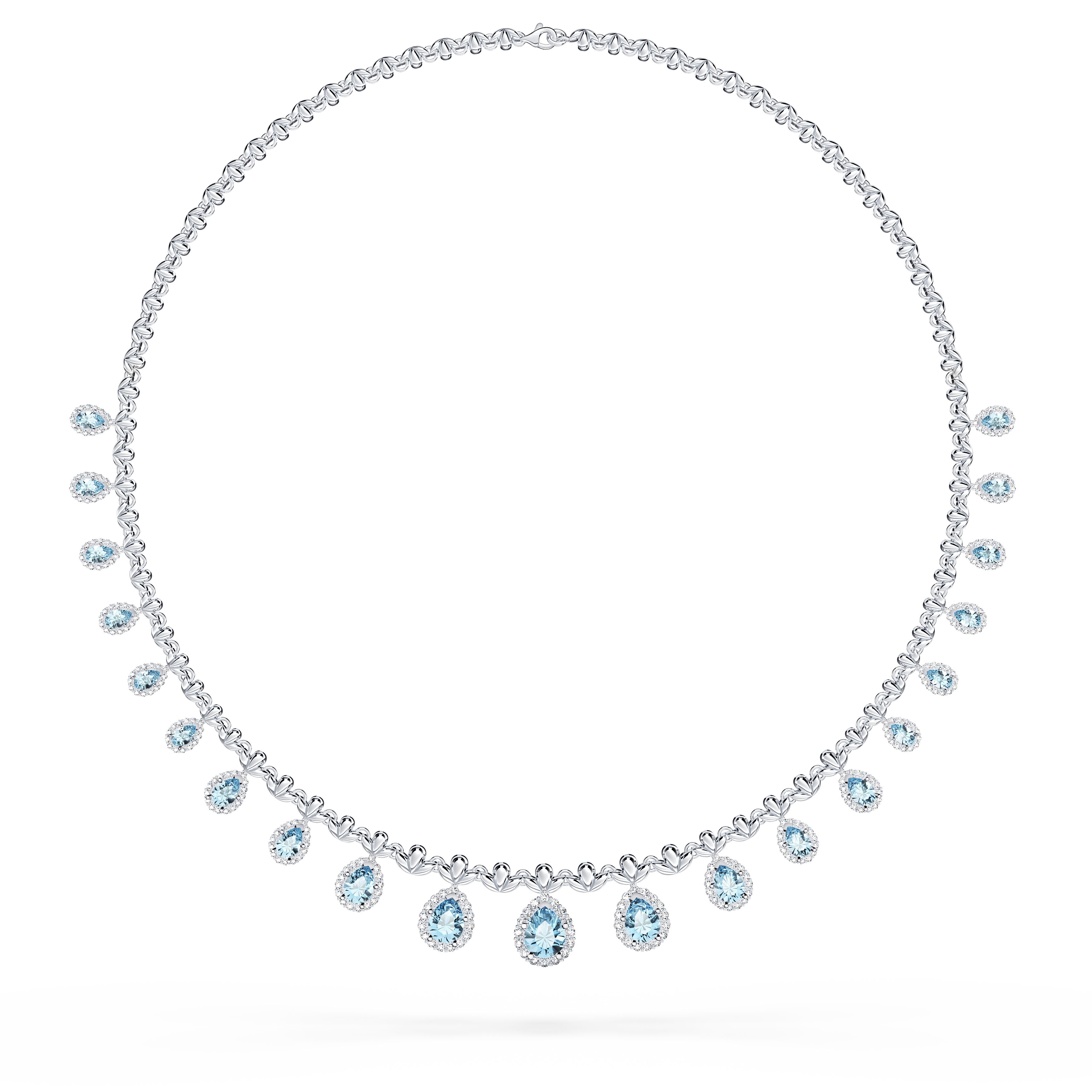 Original Angel Aquamarine and Diamond Peacock Necklace