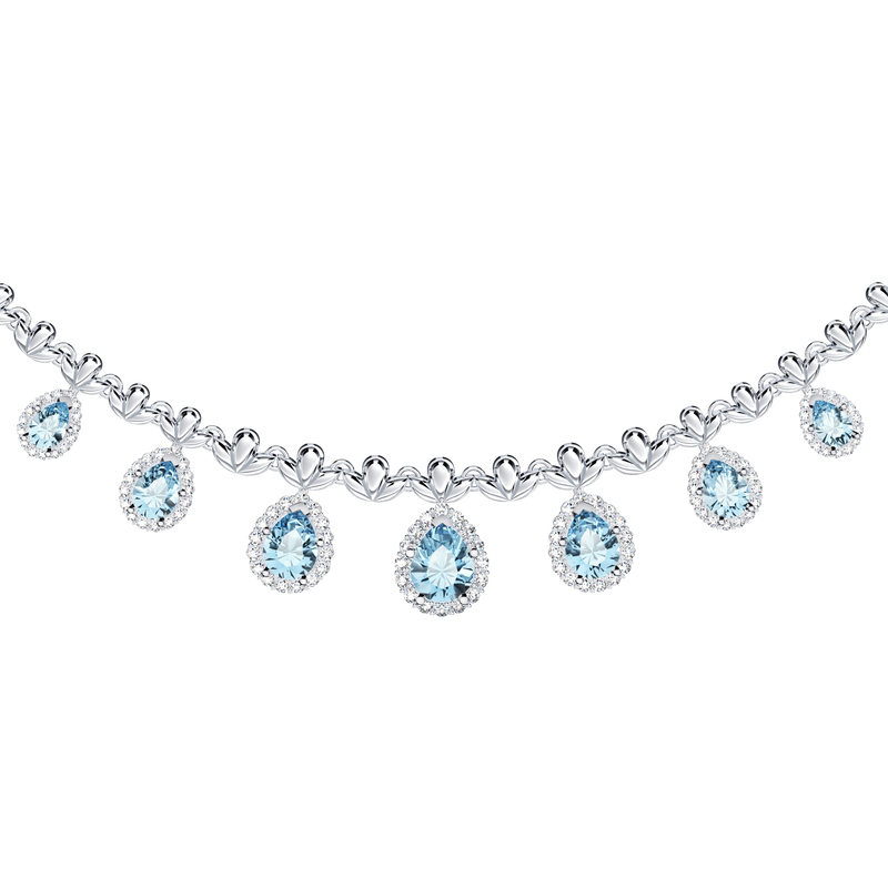 Original Angel Aquamarine and Diamond Peacock Necklace