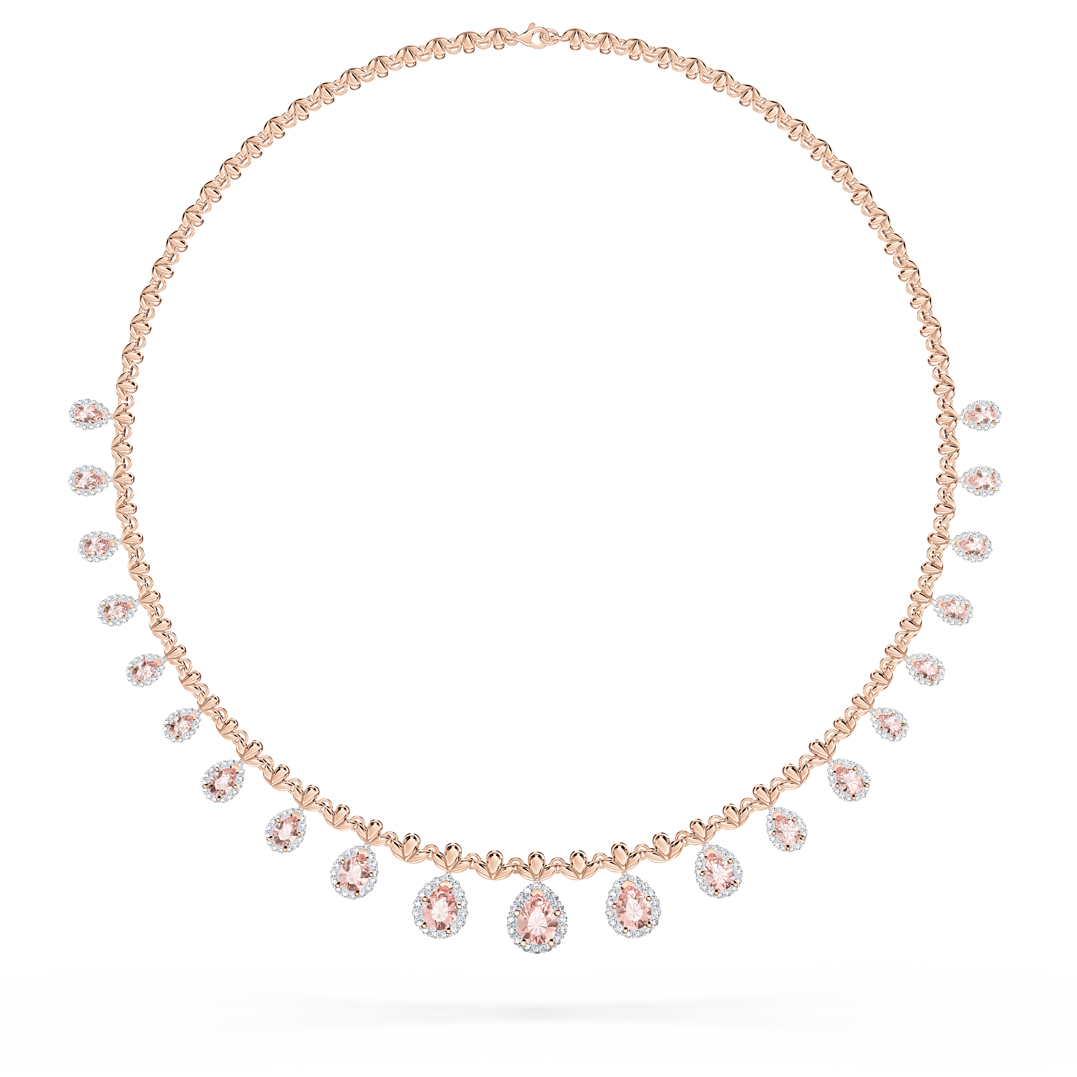 Original Angel Morganite and Diamond Peacock Necklace