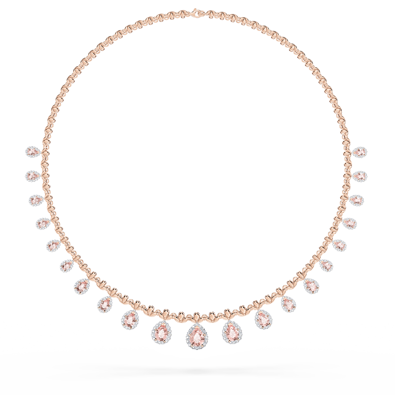 Original Angel Morganite and Diamond Peacock Necklace