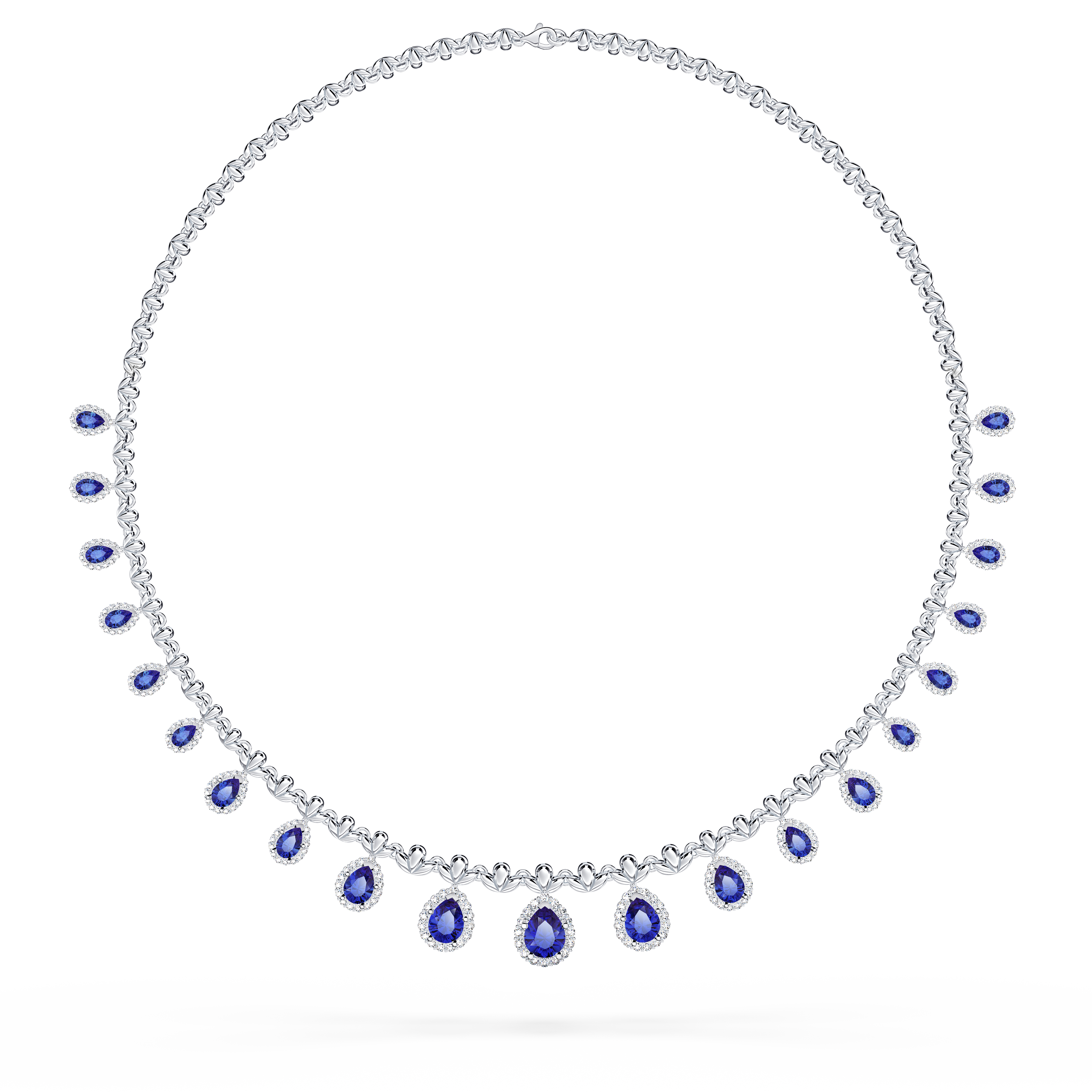 Original Angel Royal Tanzanite and Diamond Peacock Necklace