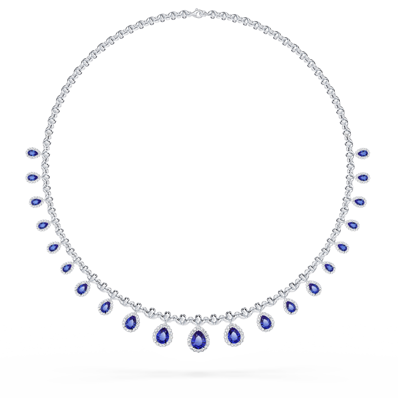 Original Angel Royal Tanzanite and Diamond Peacock Necklace