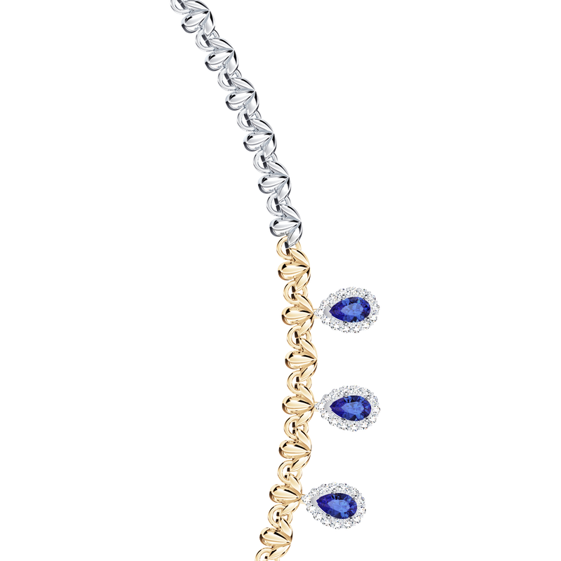 Original Angel Royal Tanzanite and Diamond Peacock Necklace