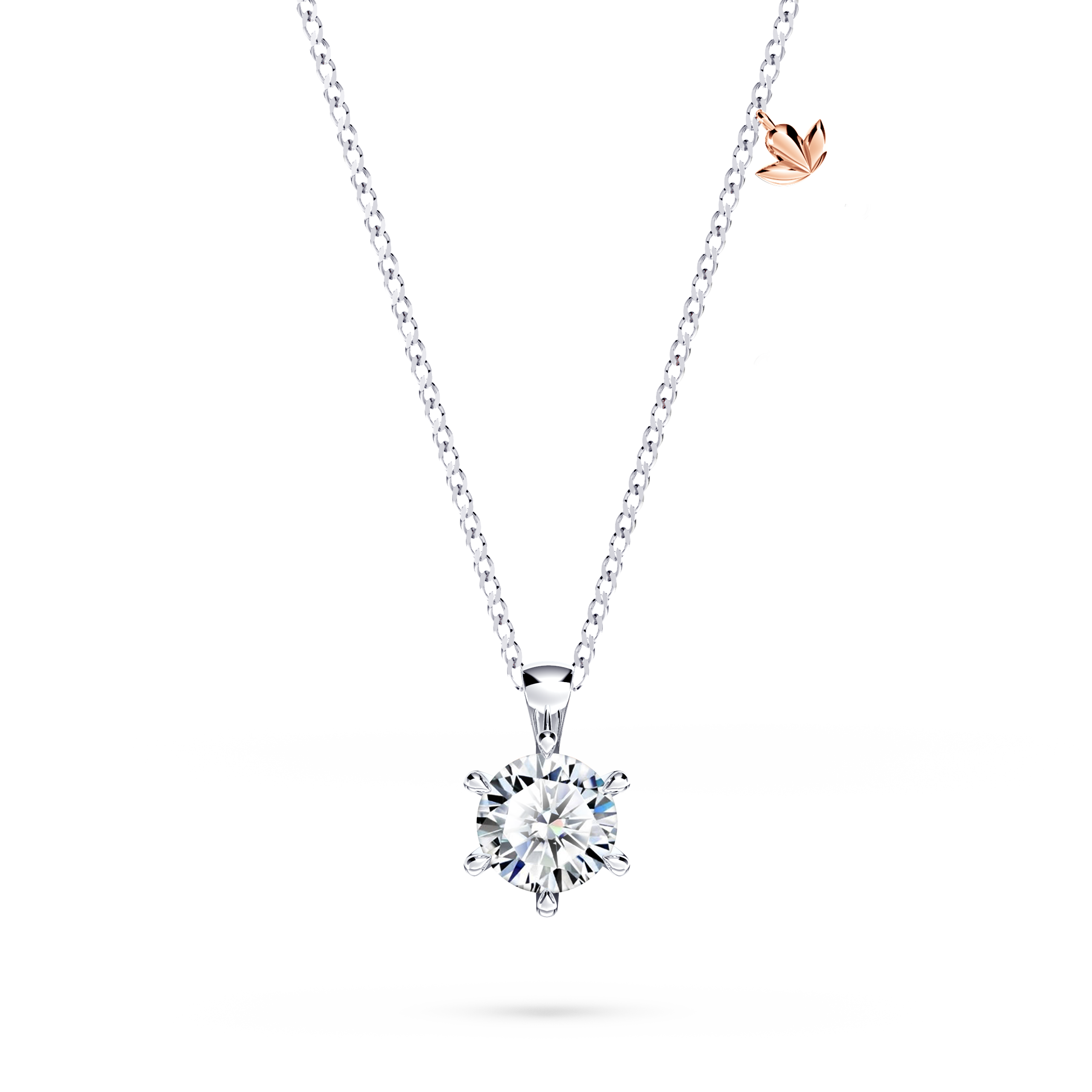 Protea Diamond Solitaire Necklace - Large