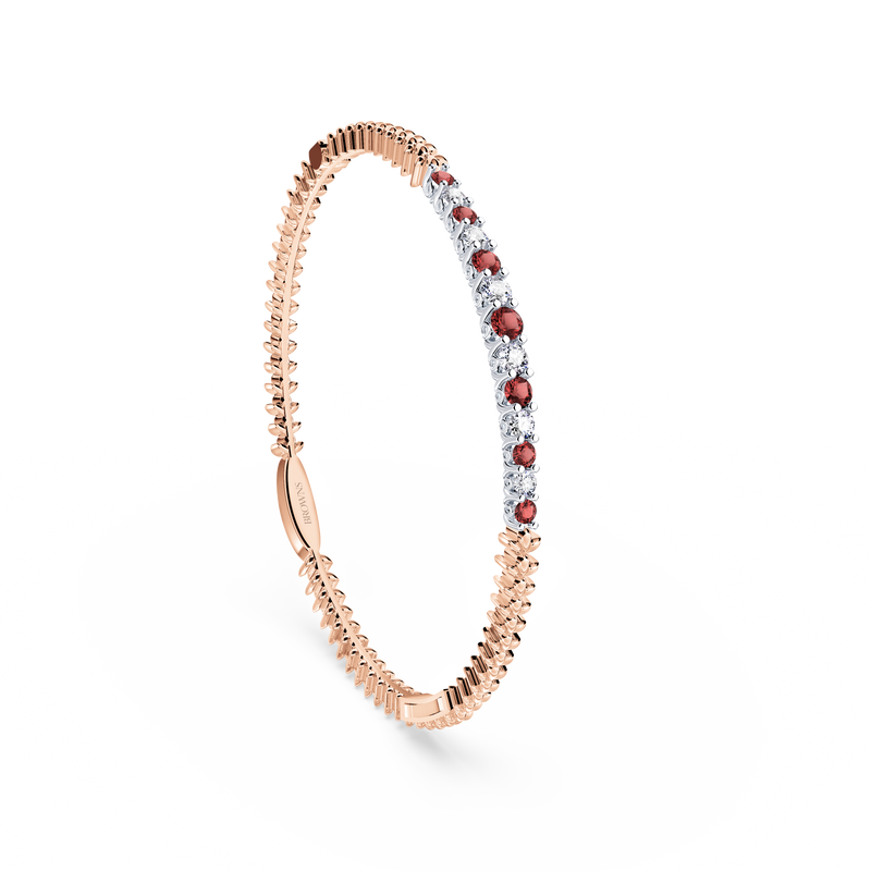 Ruby and Diamond Tennis Bangle