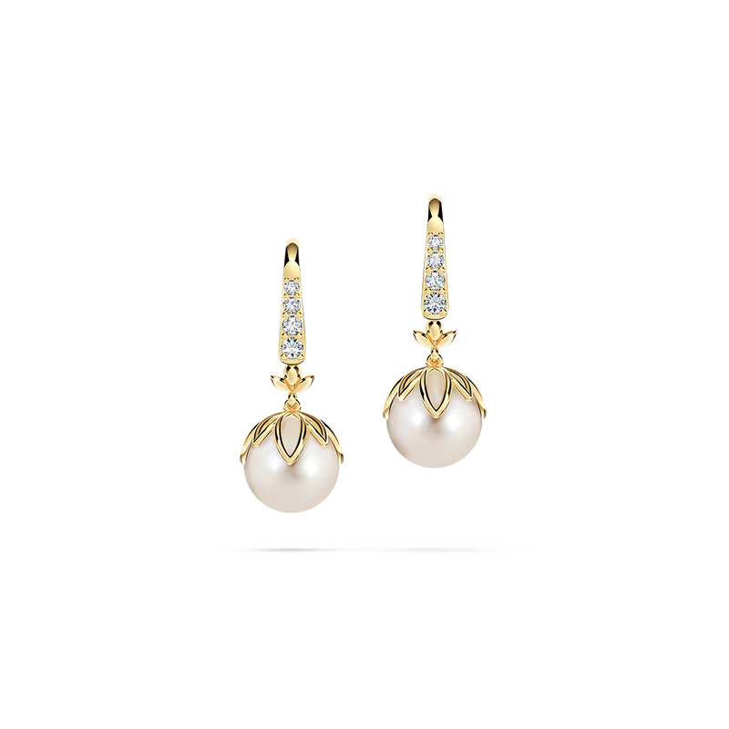 Pearl and Diamond Earrings