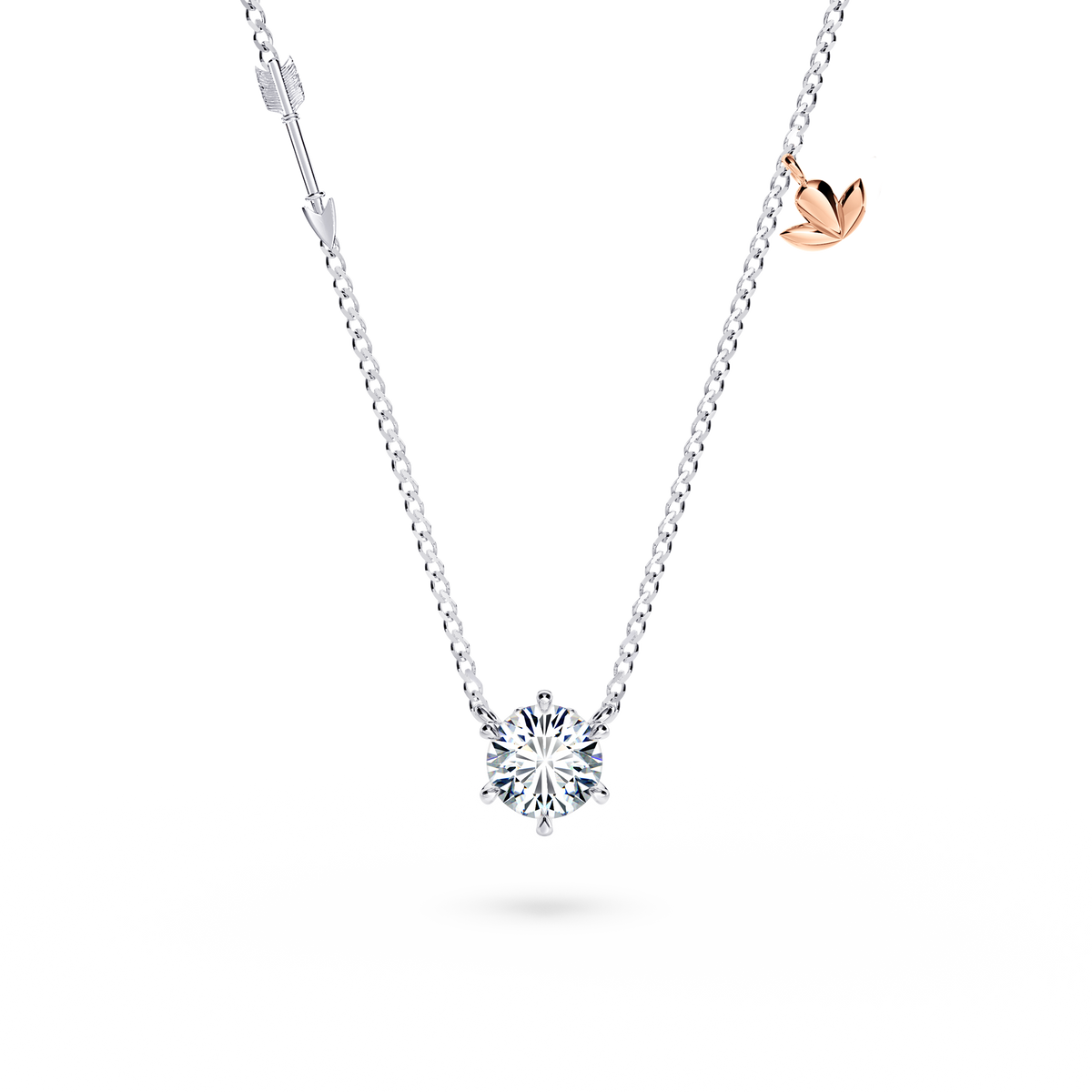 Protea Diamond Solitaire Necklace - Small