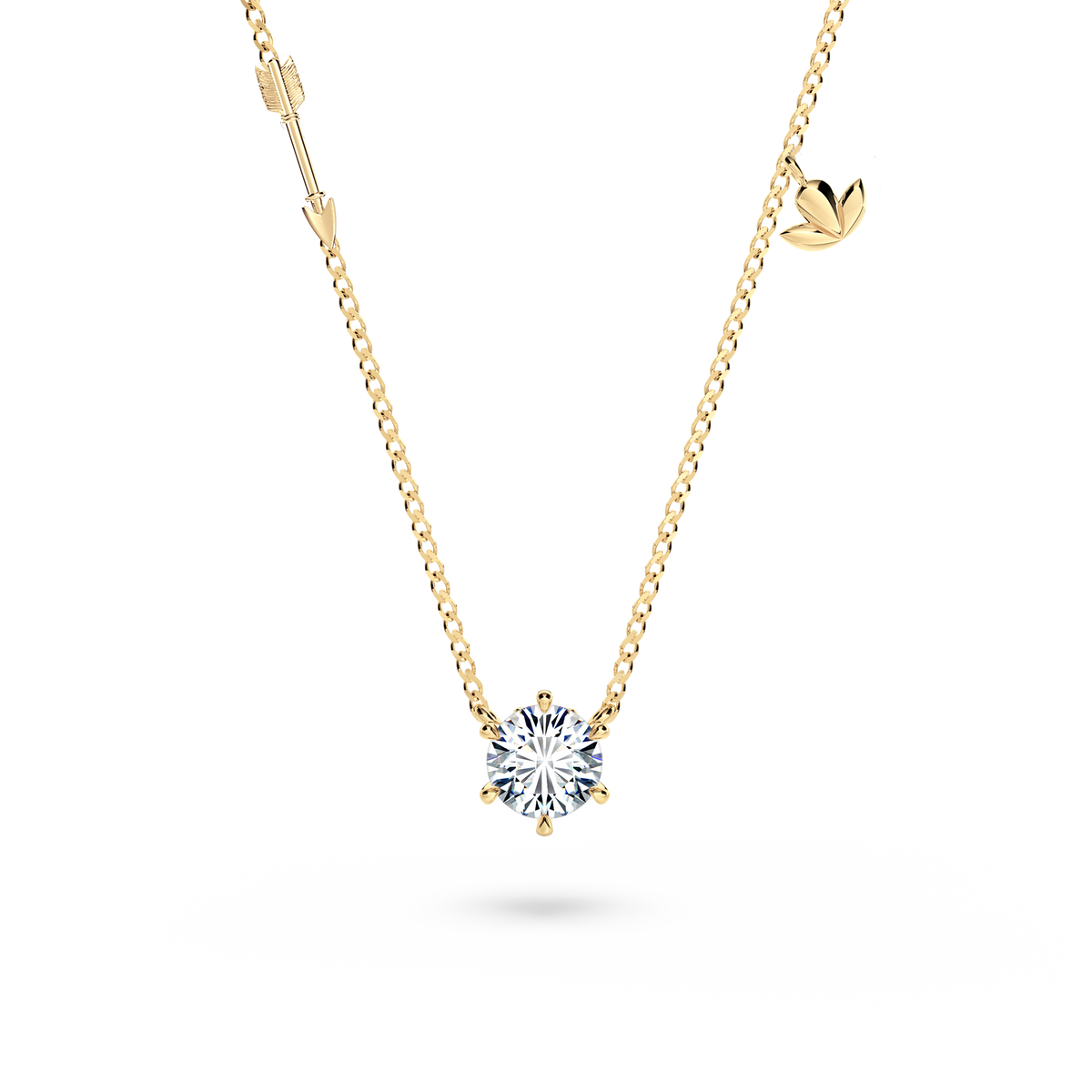 Protea Diamond Solitaire Necklace