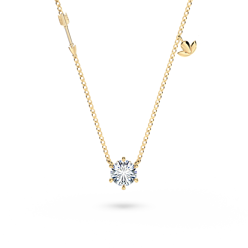 Protea Diamond Solitaire Necklace