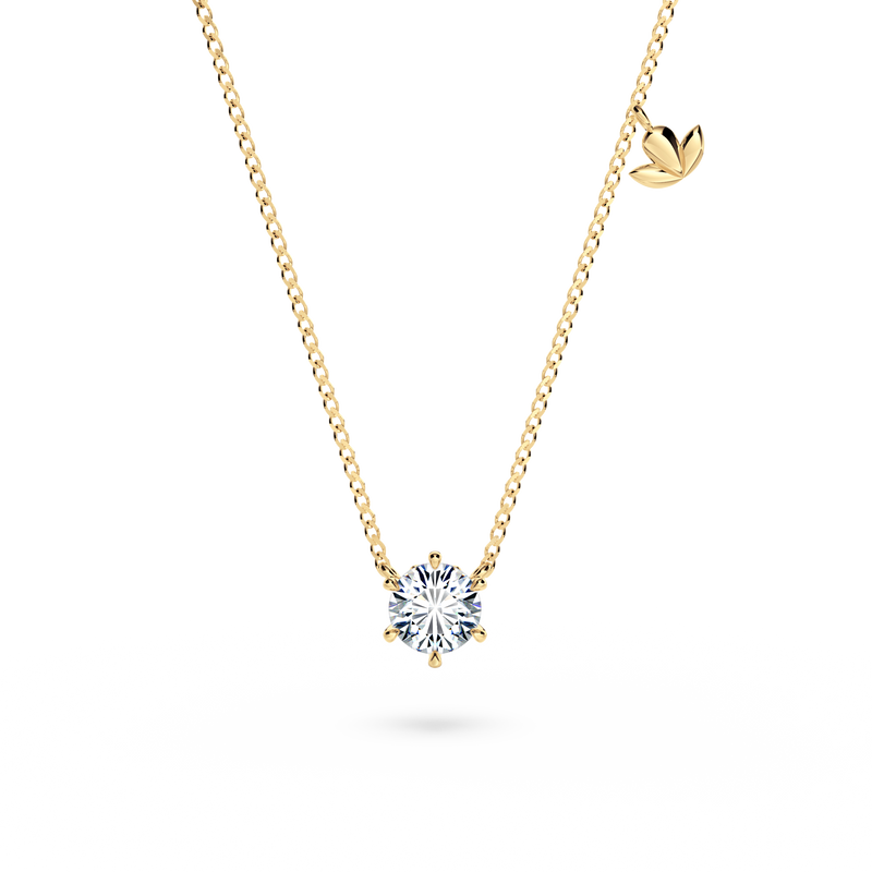 Protea Diamond Solitaire Necklace
