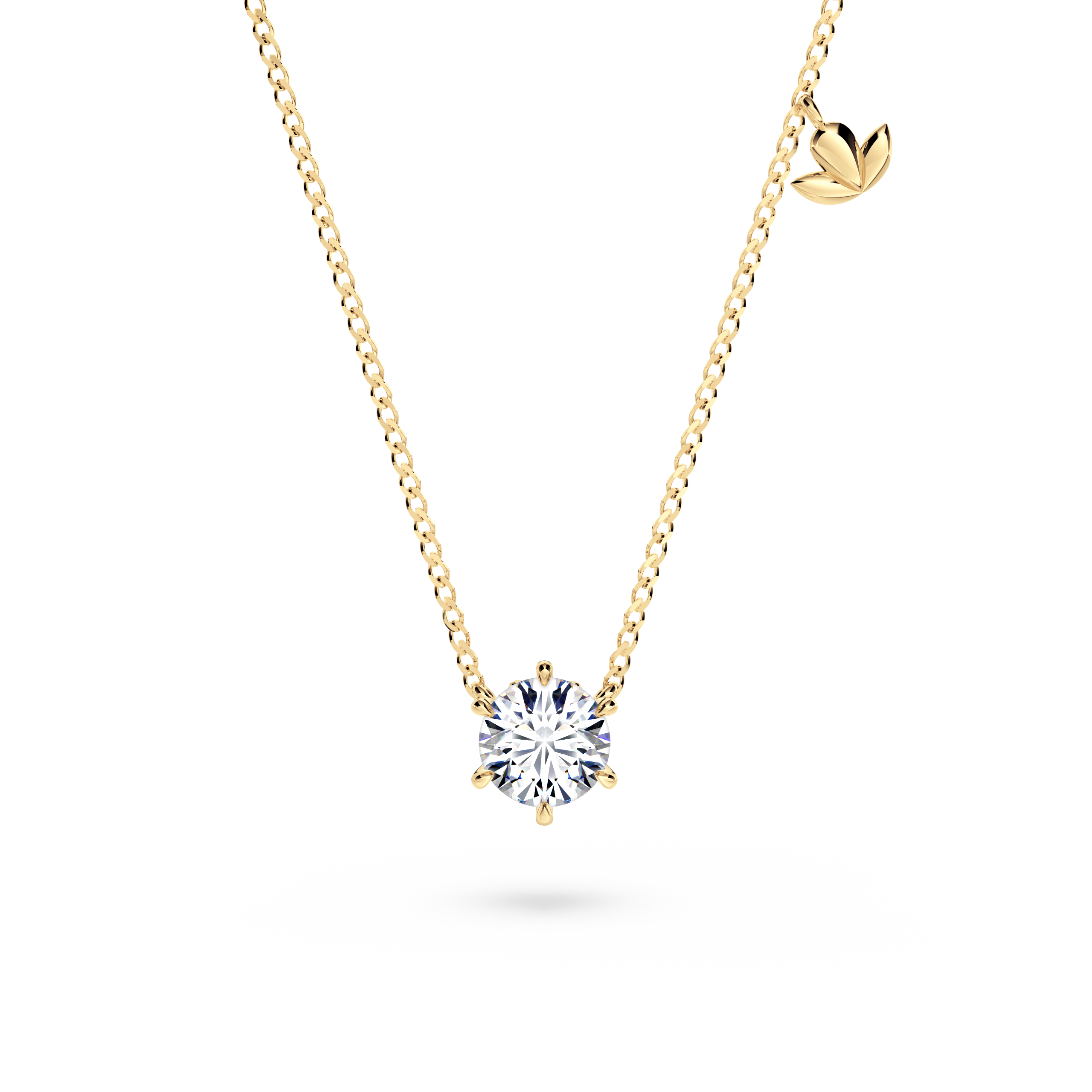 Protea Diamond Solitaire Necklace