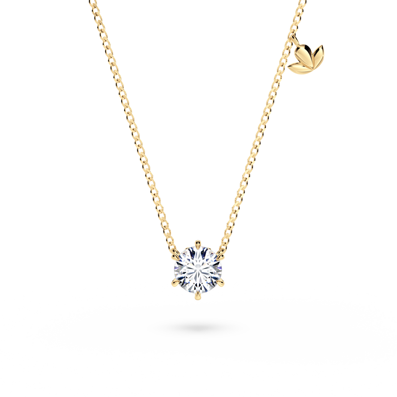 Protea Diamond Solitaire Necklace
