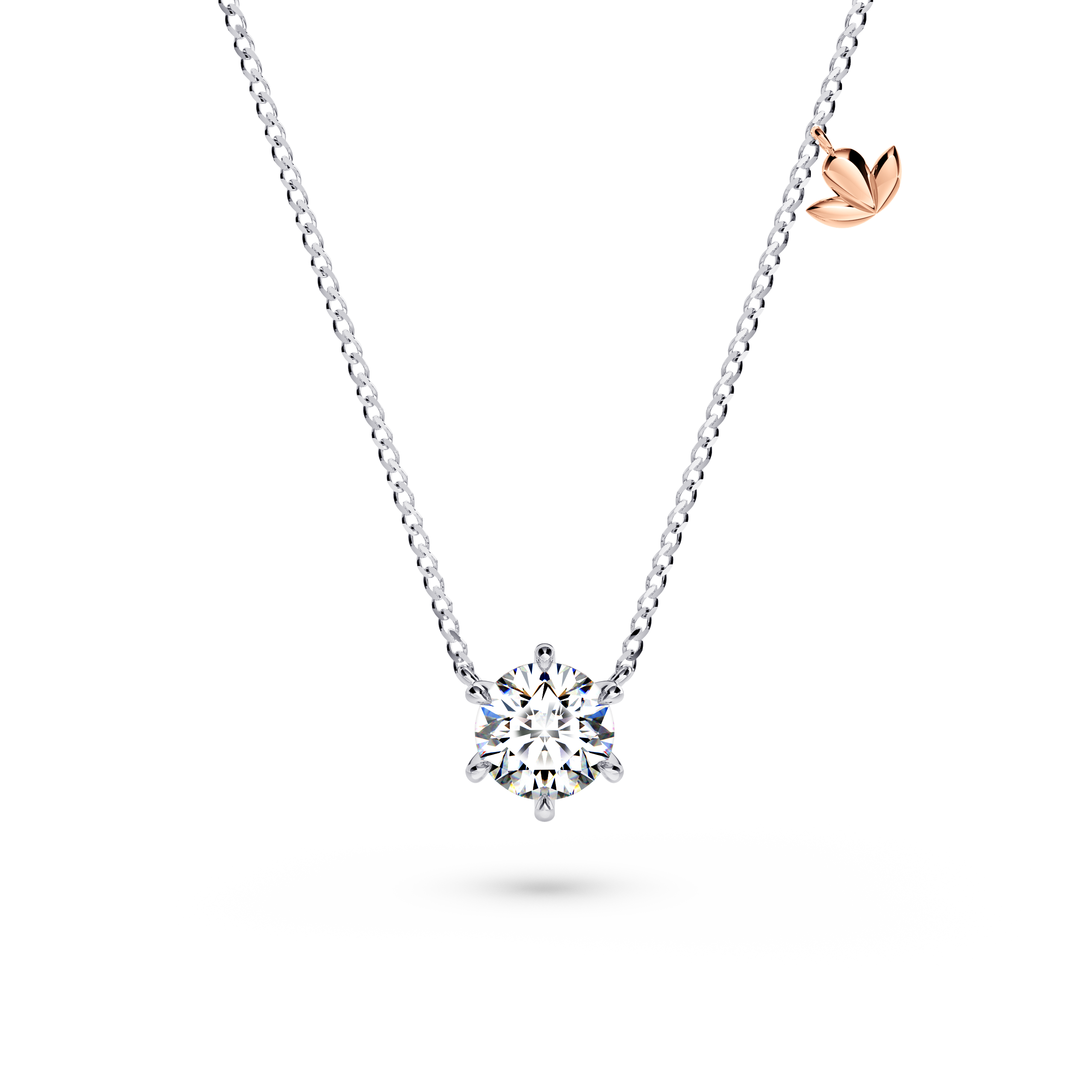 Protea Diamond Solitaire Necklace