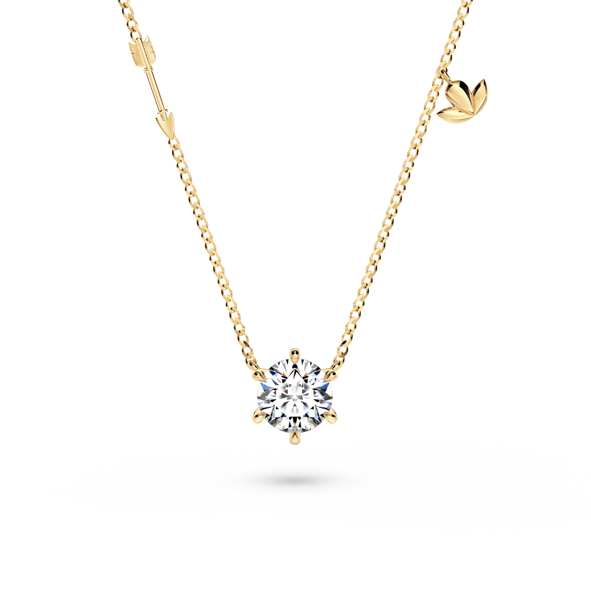 Protea Solitaire Diamond Necklace - Large