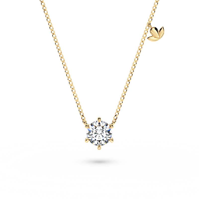 Protea Diamond Solitaire Necklace