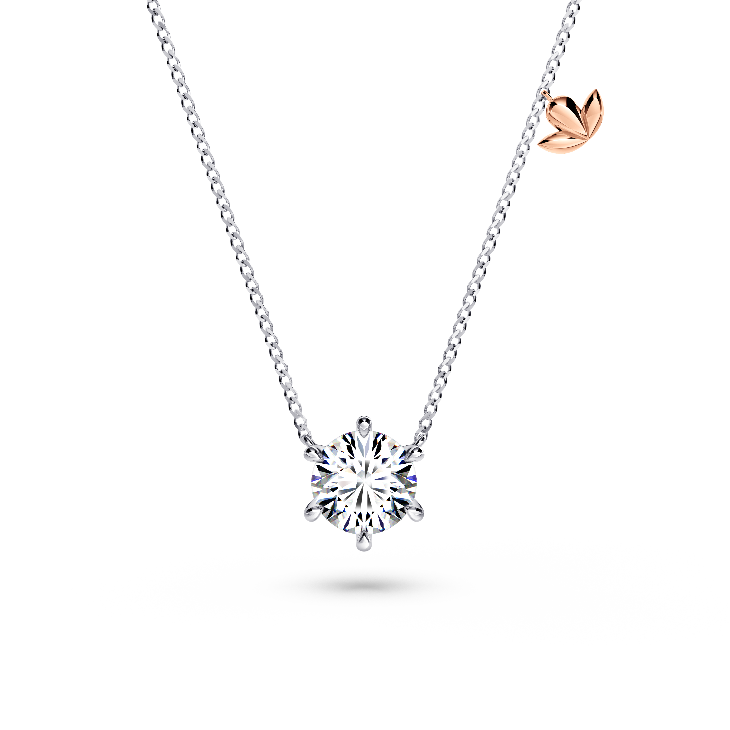 Protea Diamond Solitaire Necklace