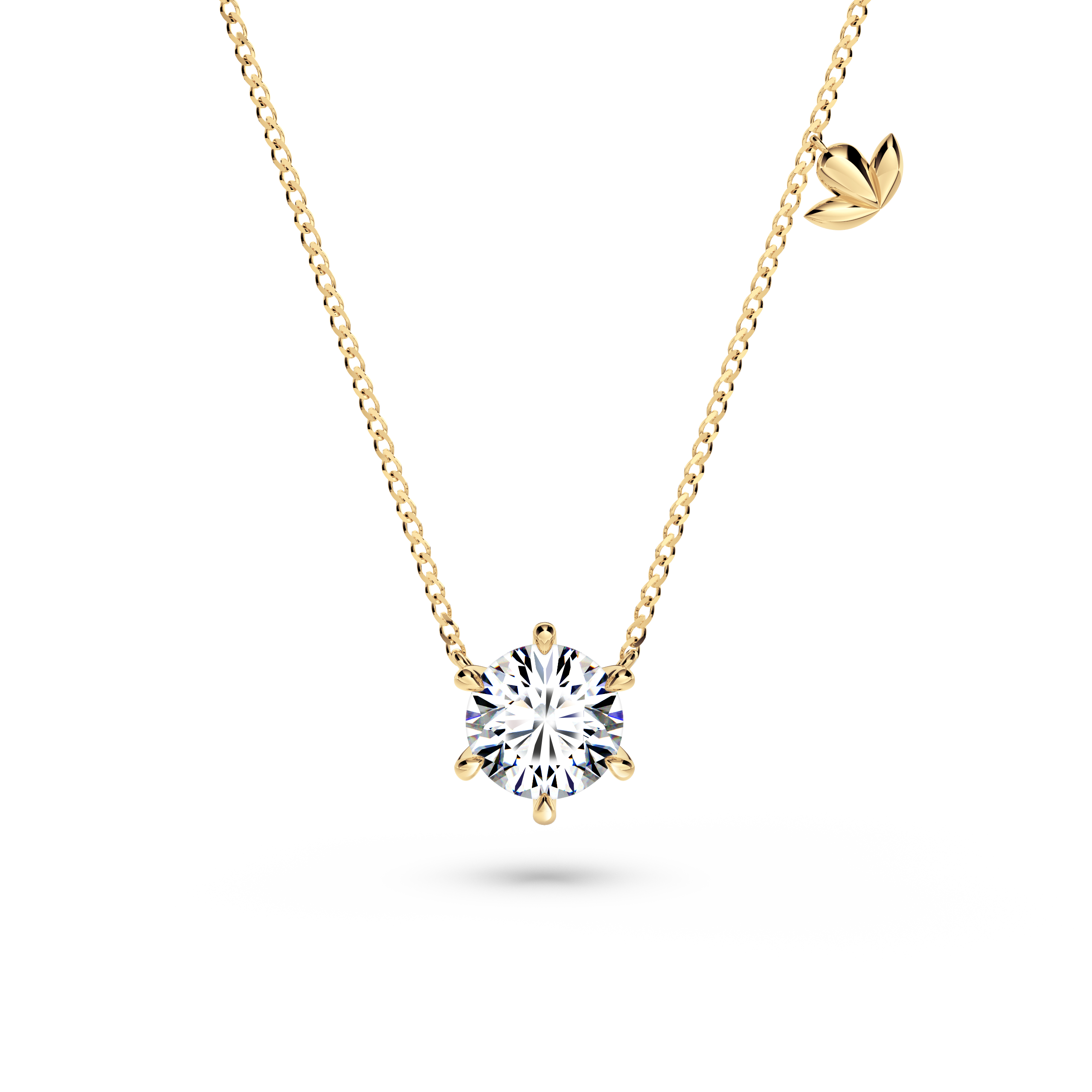 Protea Diamond Solitaire Necklace