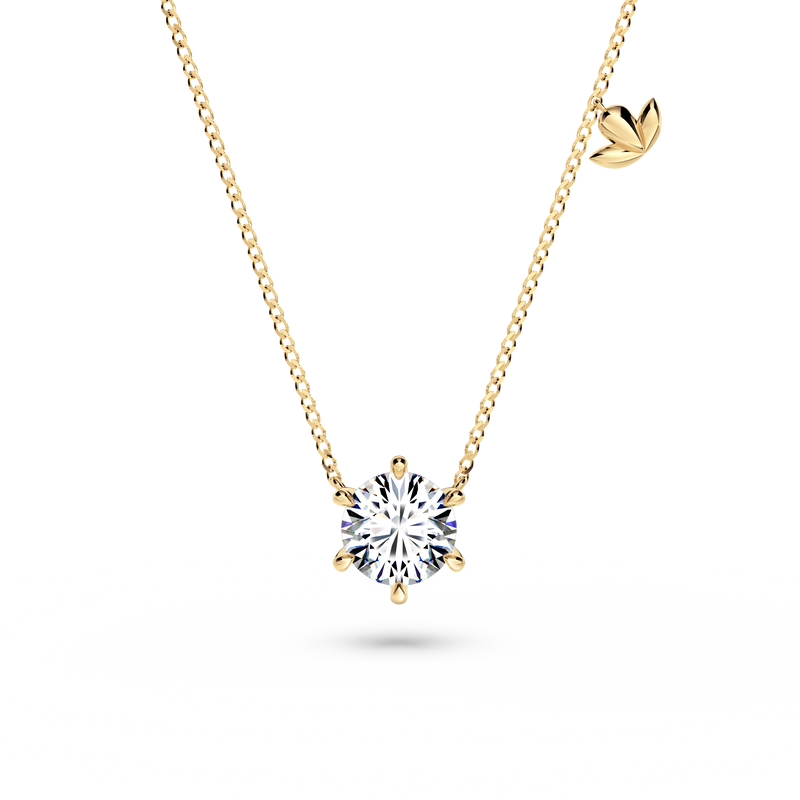 Protea Diamond Solitaire Necklace