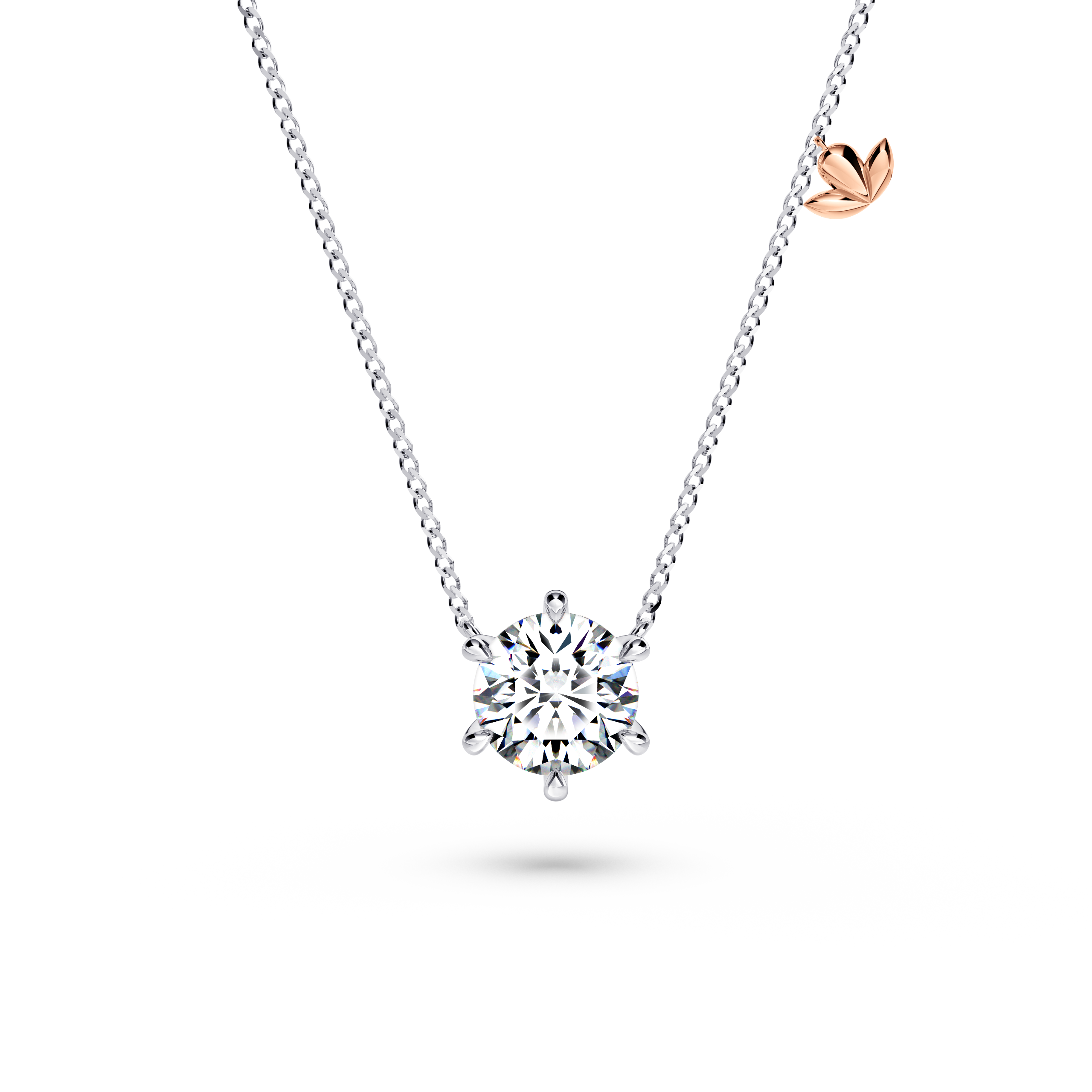 Protea Diamond Solitaire Necklace