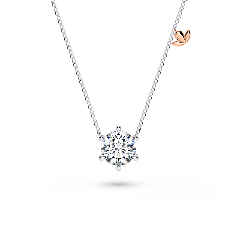 Protea Diamond Solitaire Necklace