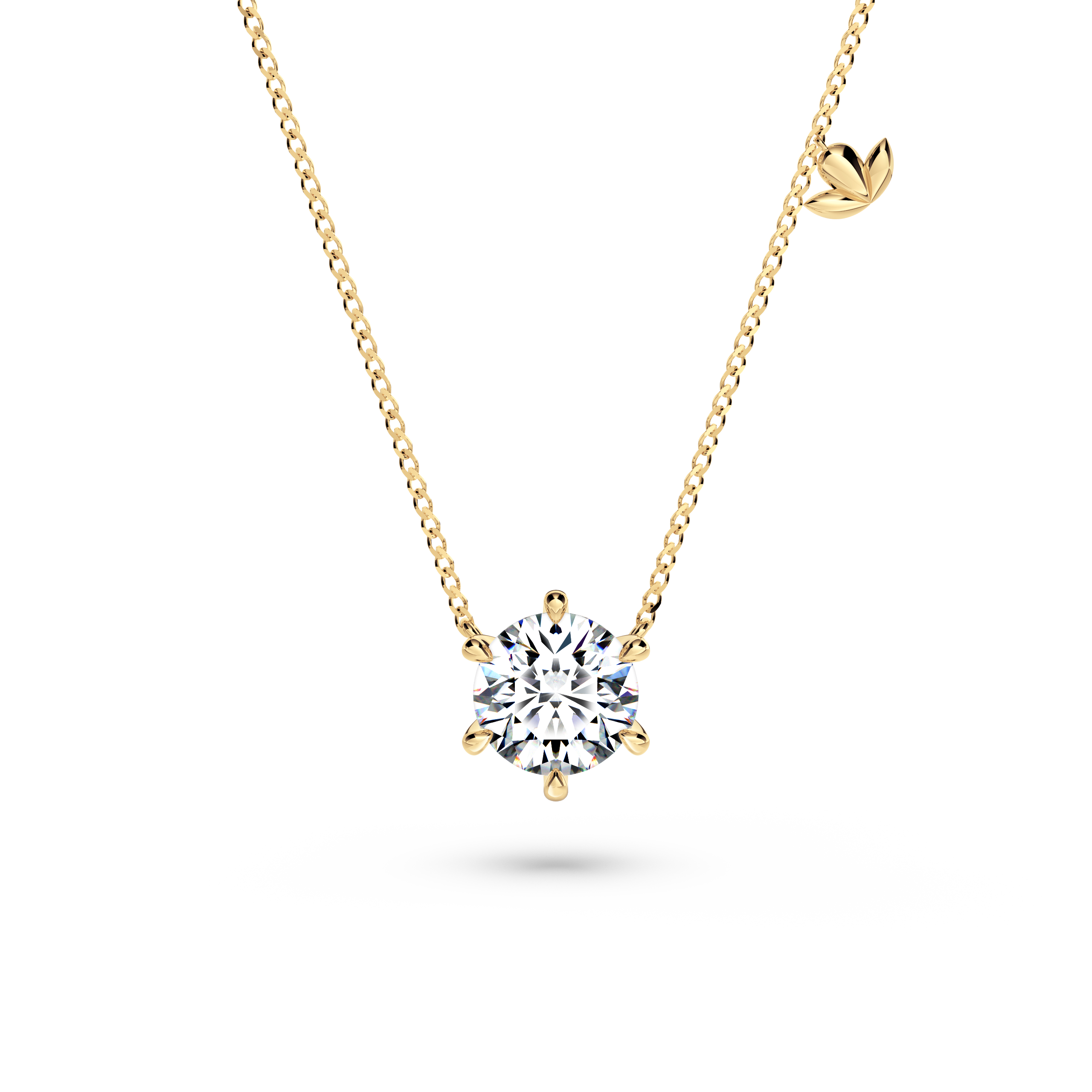 Protea Diamond Solitaire Necklace