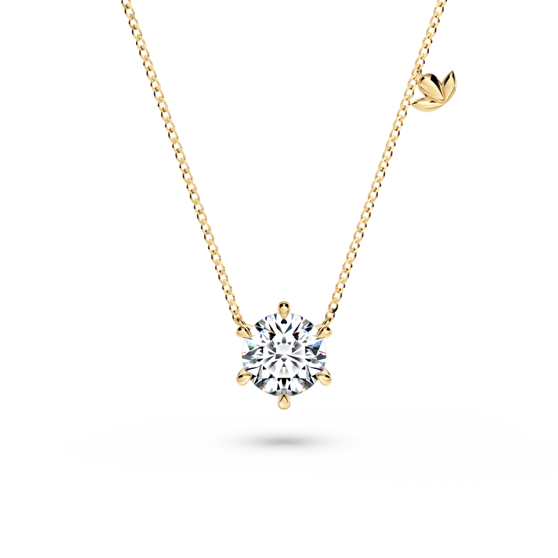 Protea Diamond Solitaire Necklace