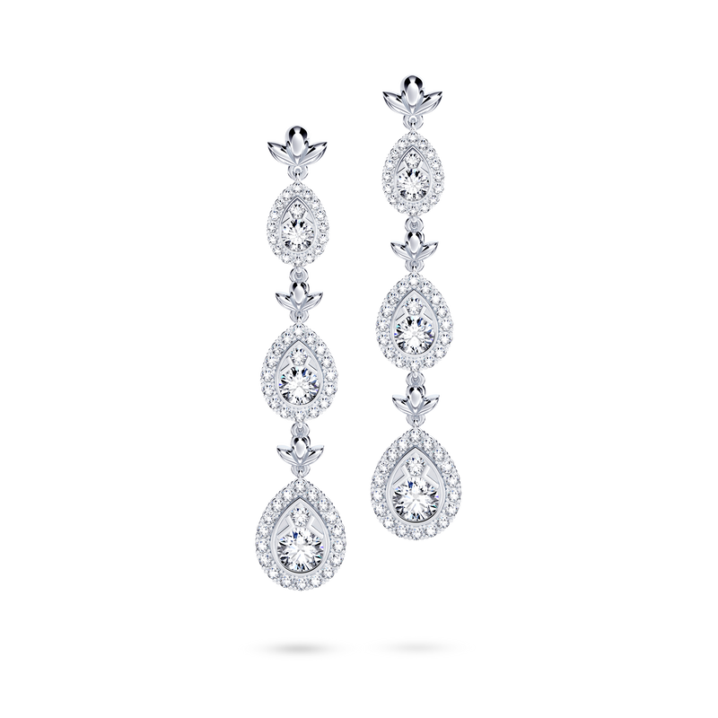 Diamond Graduating Garland Earrings