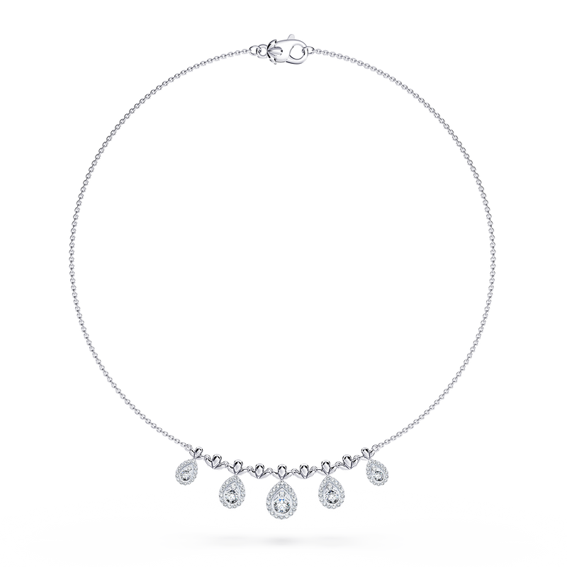 Classic Peacock Diamond Necklace - Medium