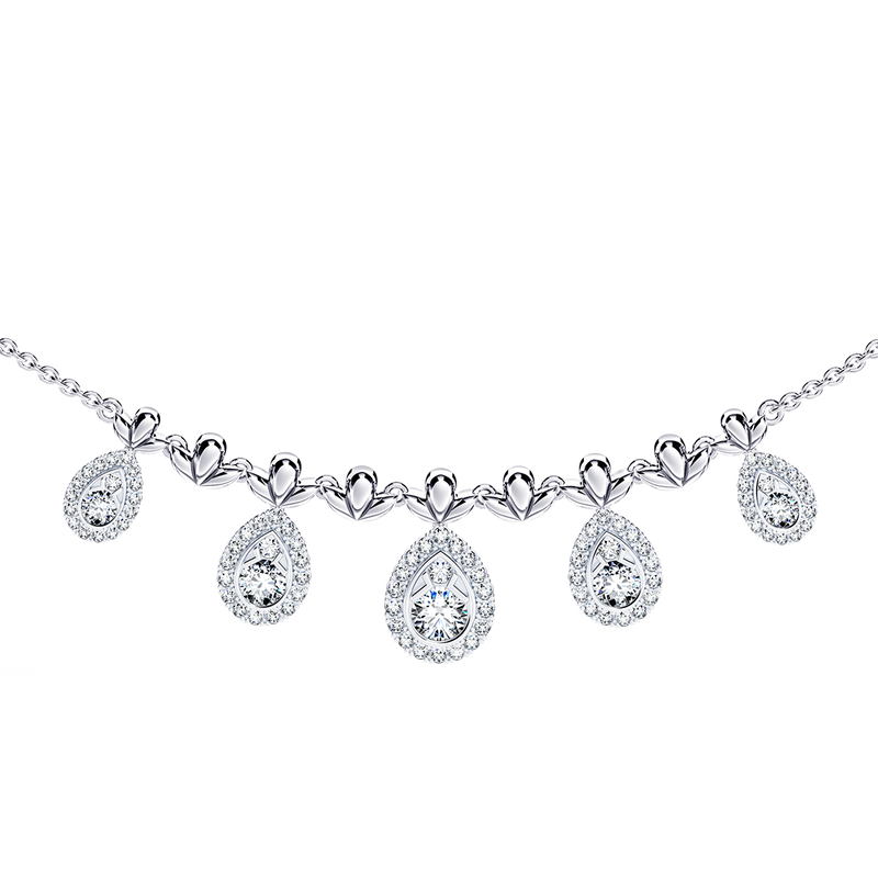 Classic Peacock Diamond Necklace - Medium