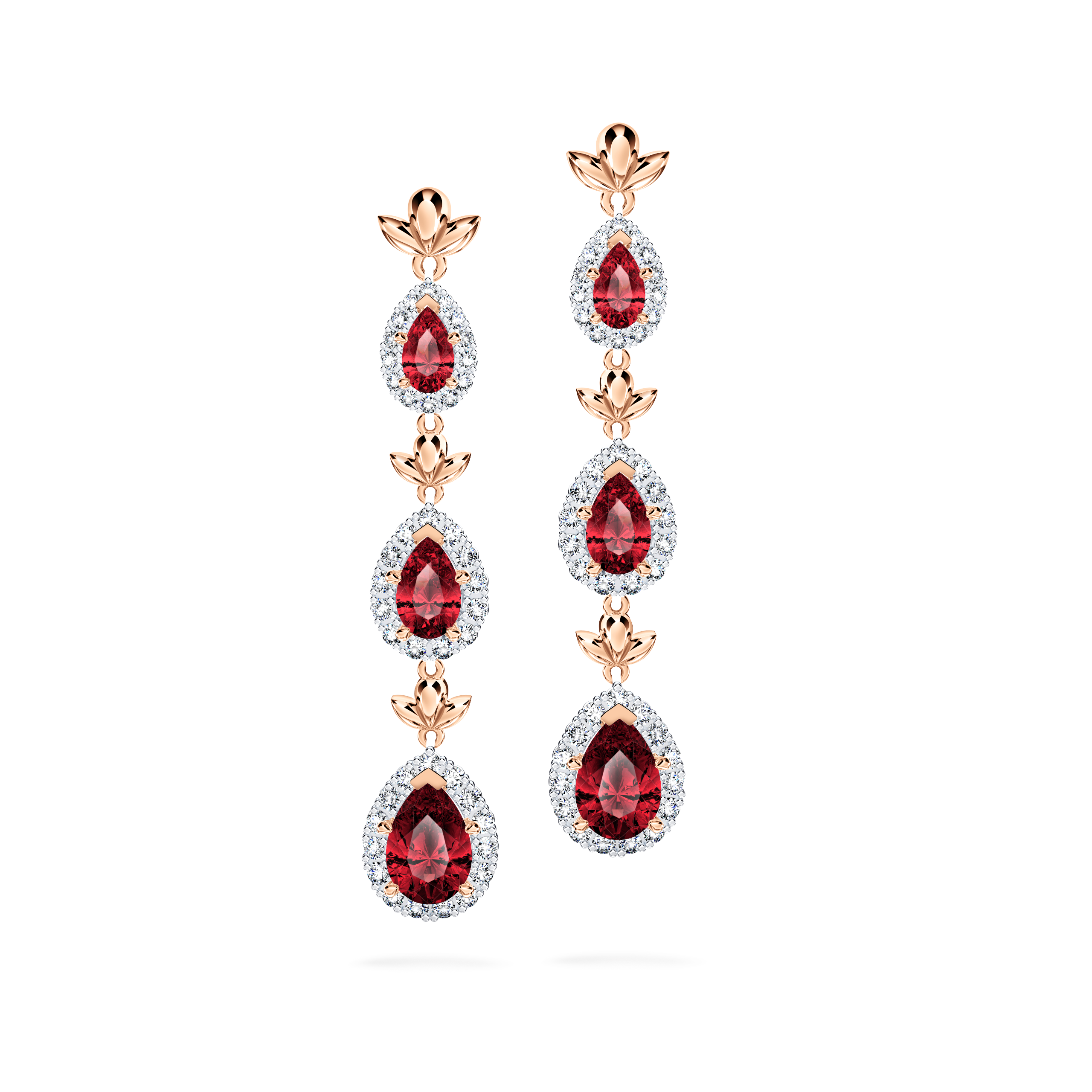 Ruby Graduating Garland Earrings