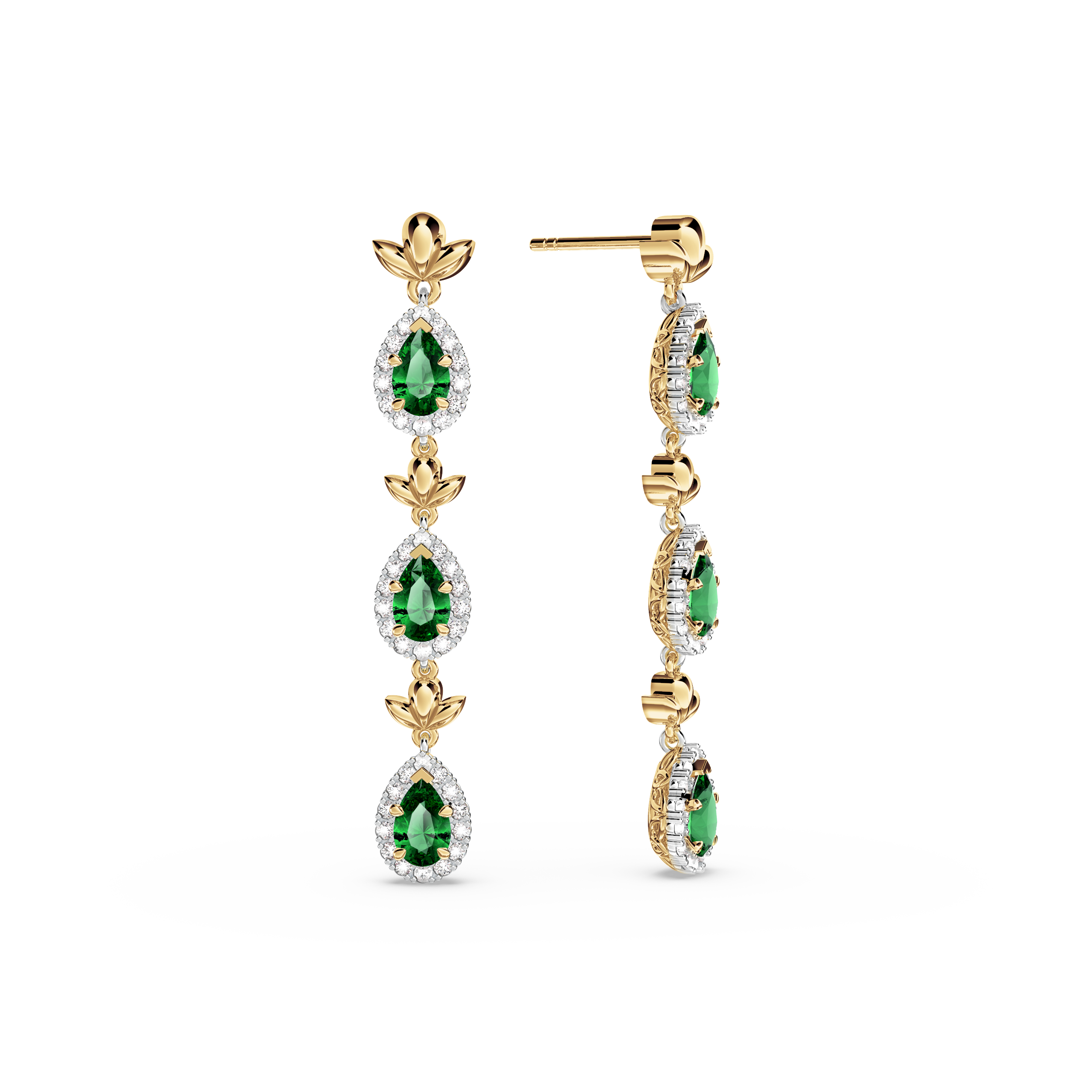 Emerald Garland Earrings