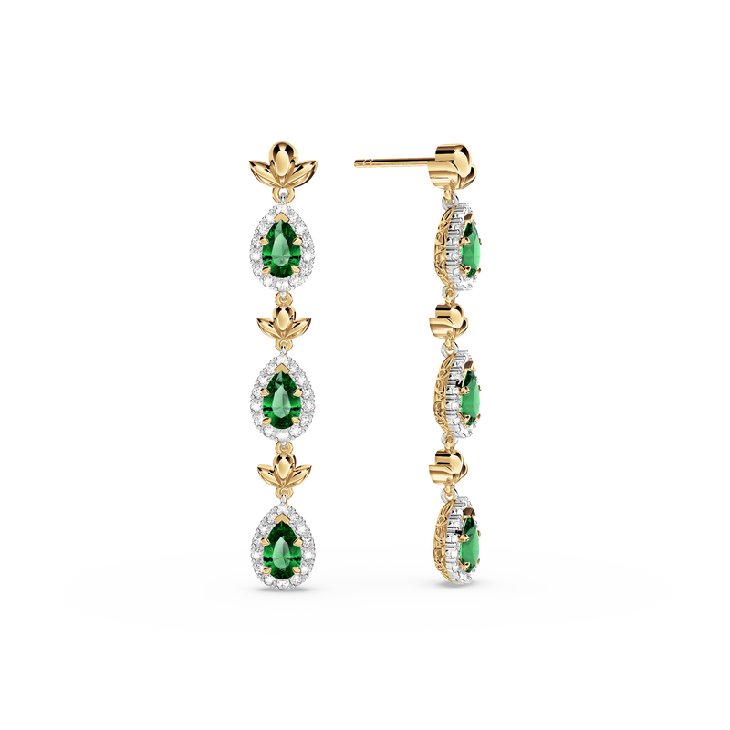 Emerald Garland Earrings