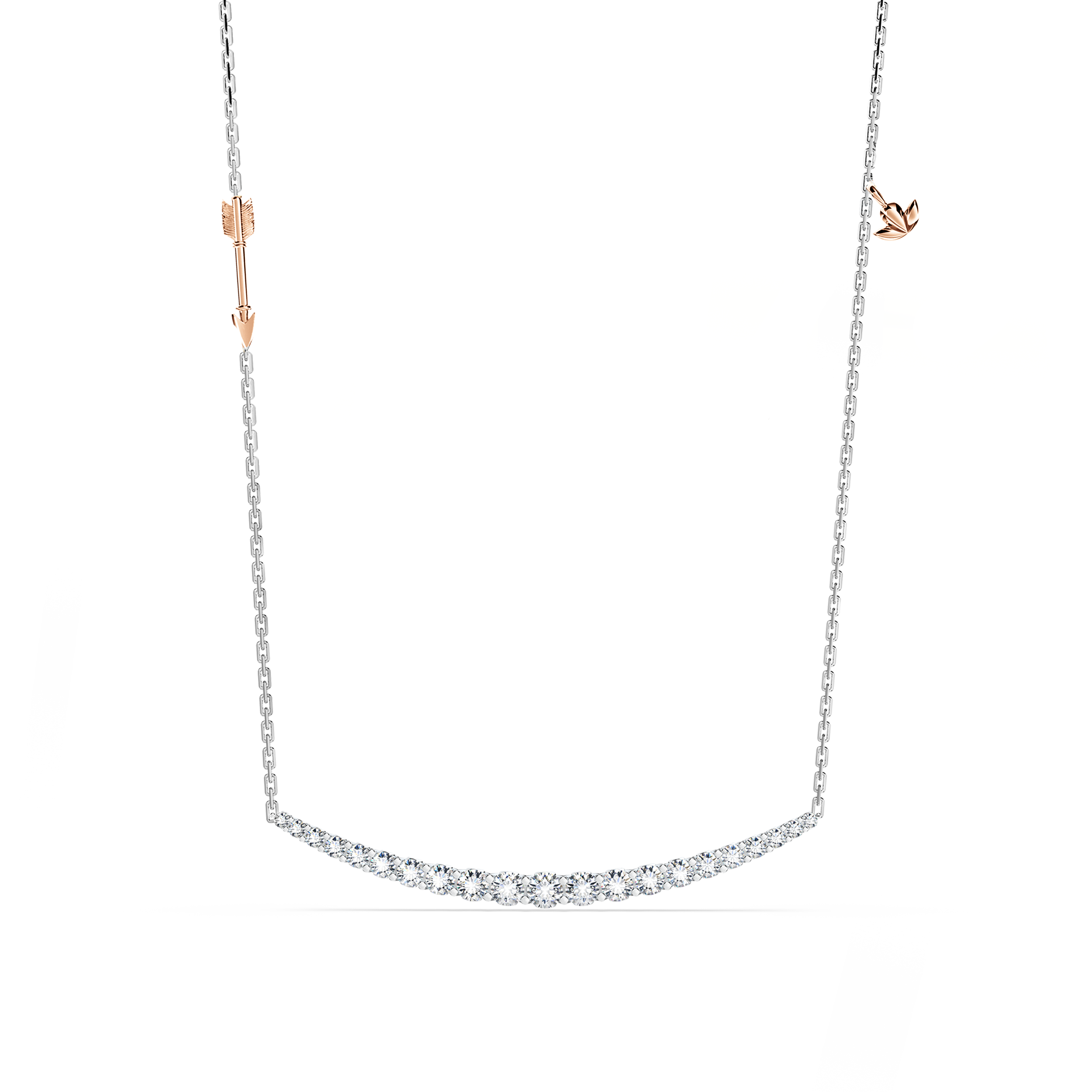 Journey 21-Diamond Crescent Necklace