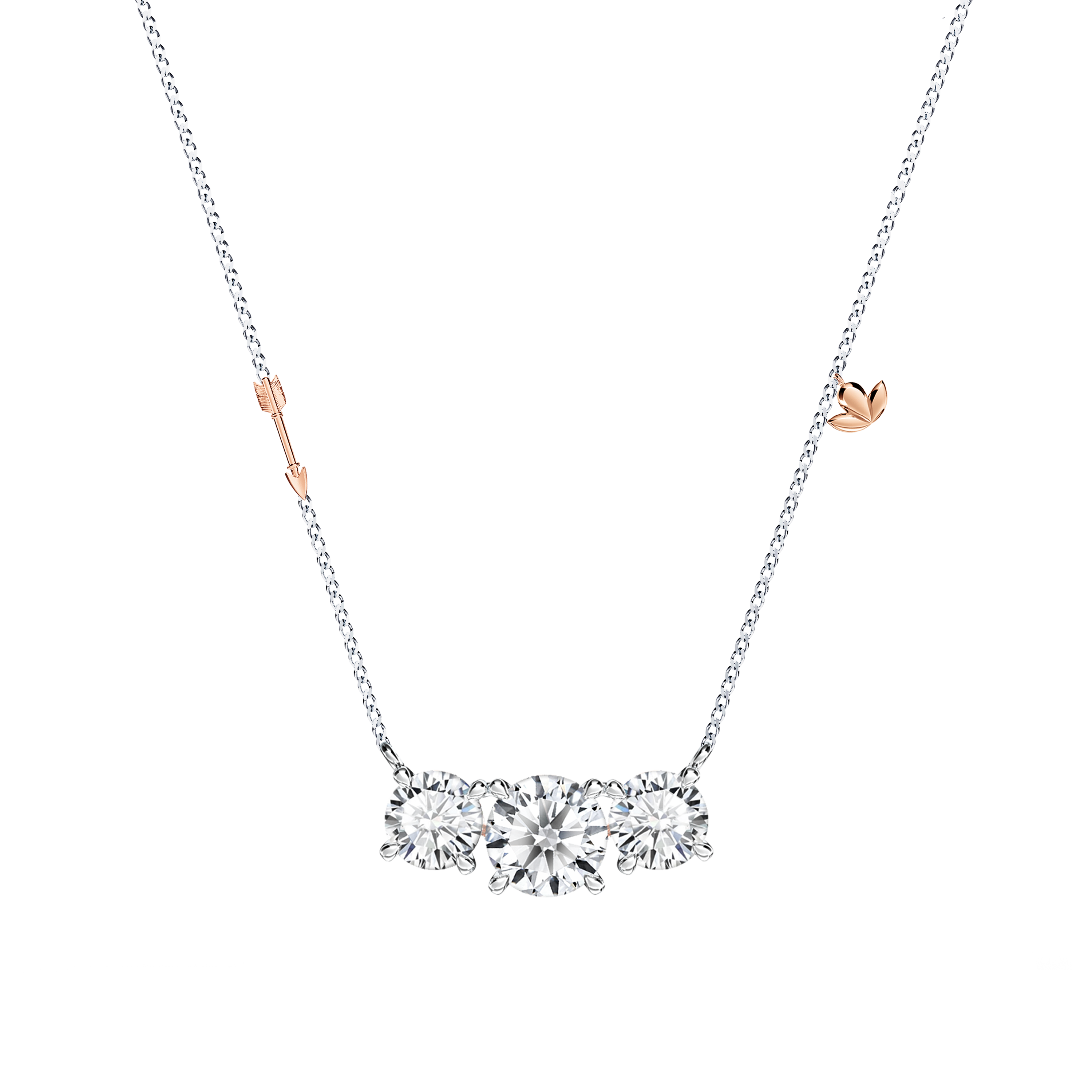 Protea Trilogy Diamond Necklace - Large