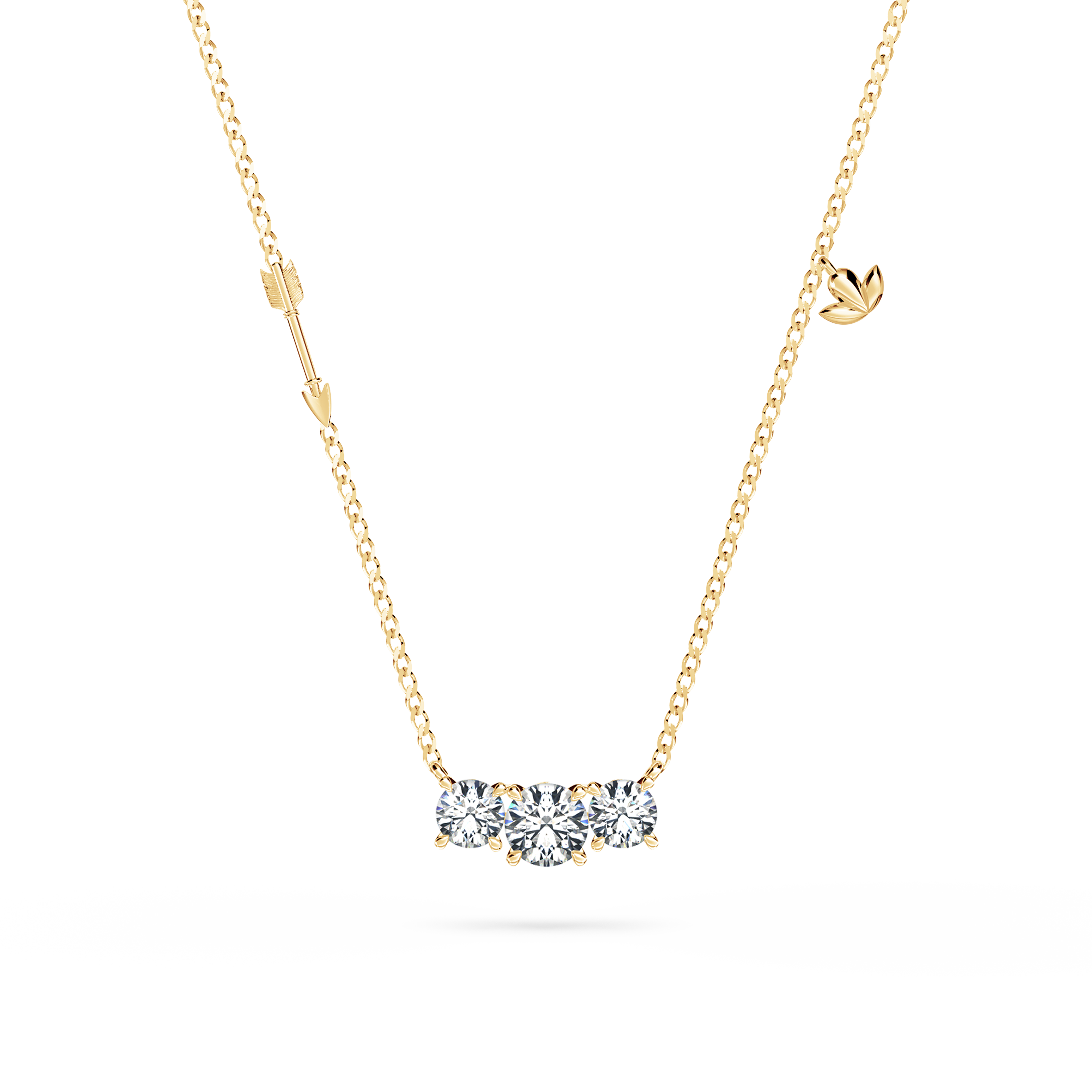 Protea Trilogy Diamond Necklace - Medium